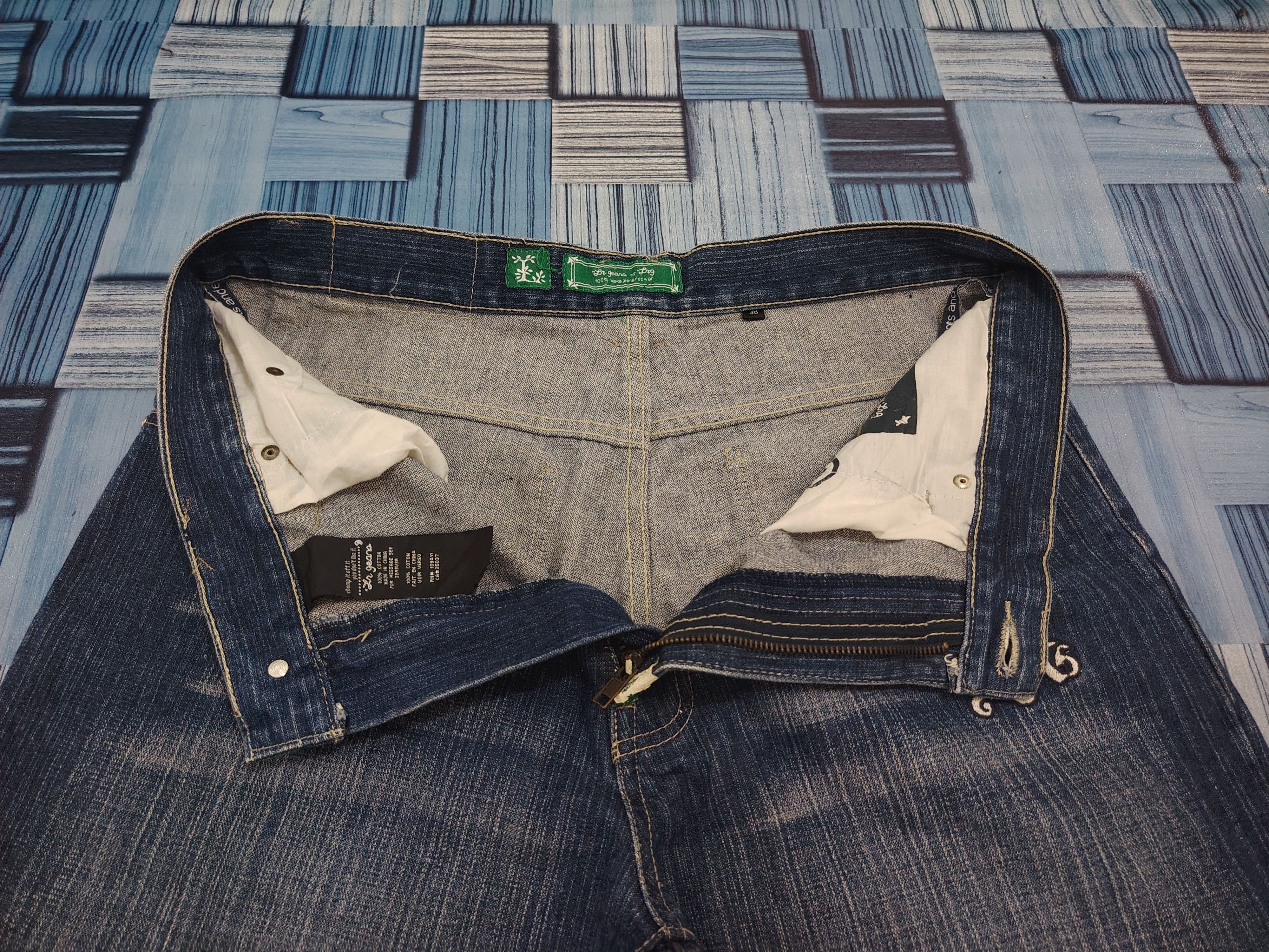 Japanese Brand 💥Insane💥 90's LRG Baggy Flared Jeans Size US 35 - 9 Thumbnail