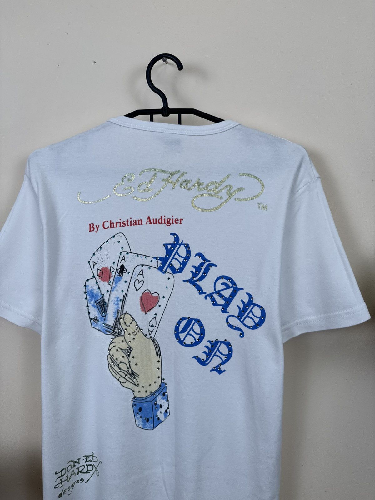 Ed Hardy Vintage Ed Hardy T shirt White Skull Streetwear Y2K L Size US L / EU 52-54 / 3 - 13 Thumbnail