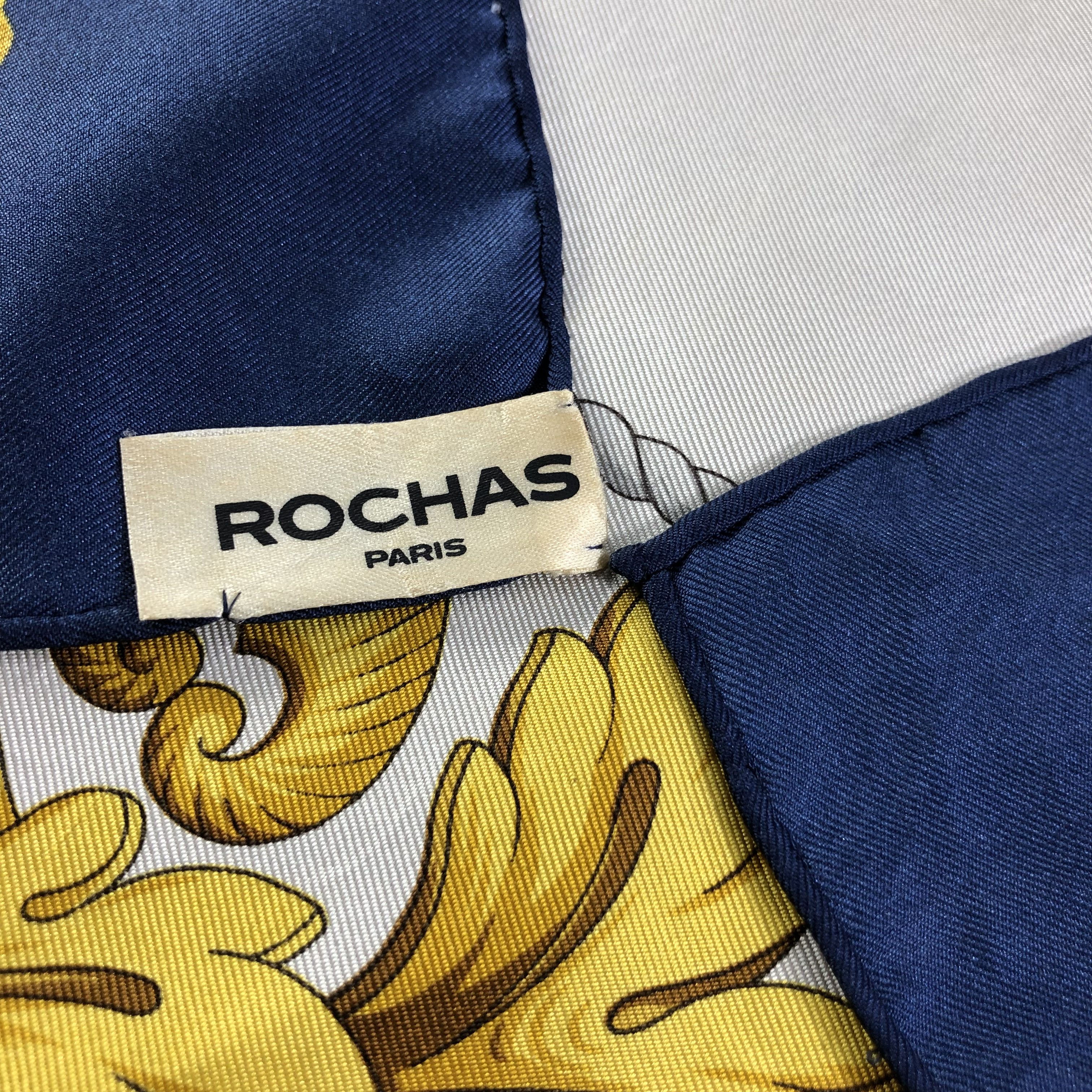 Vintage Rochas Paris Luxury Baroque Silk Scarf M475 Size ONE SIZE - 4 Thumbnail