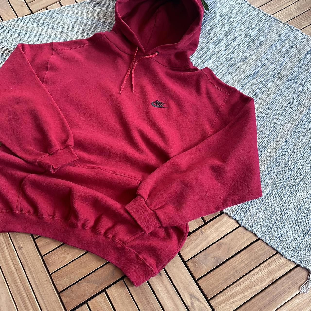 Nike Vintage 90s Nike Swoosh logo Boxy Hoodie Size US XL / EU 56 / 4 - 2 Thumbnail