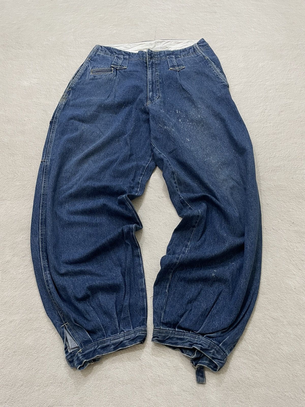 Japanese Brand Japanese Style Indigo Balloon Denim Distressed Jeans Size US 29 - 1 Thumbnail