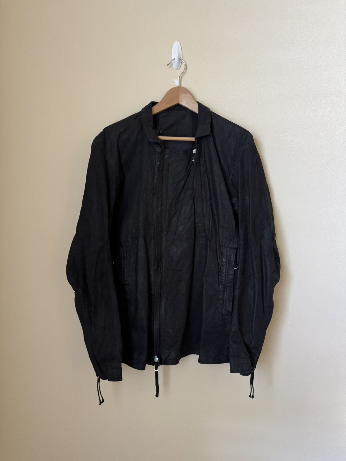 Boris Bidjan Saberi Boris Bidjan Saberi J5 Leather Jacket Black XL Size US XL / EU 56 / 4 - 1 Thumbnail
