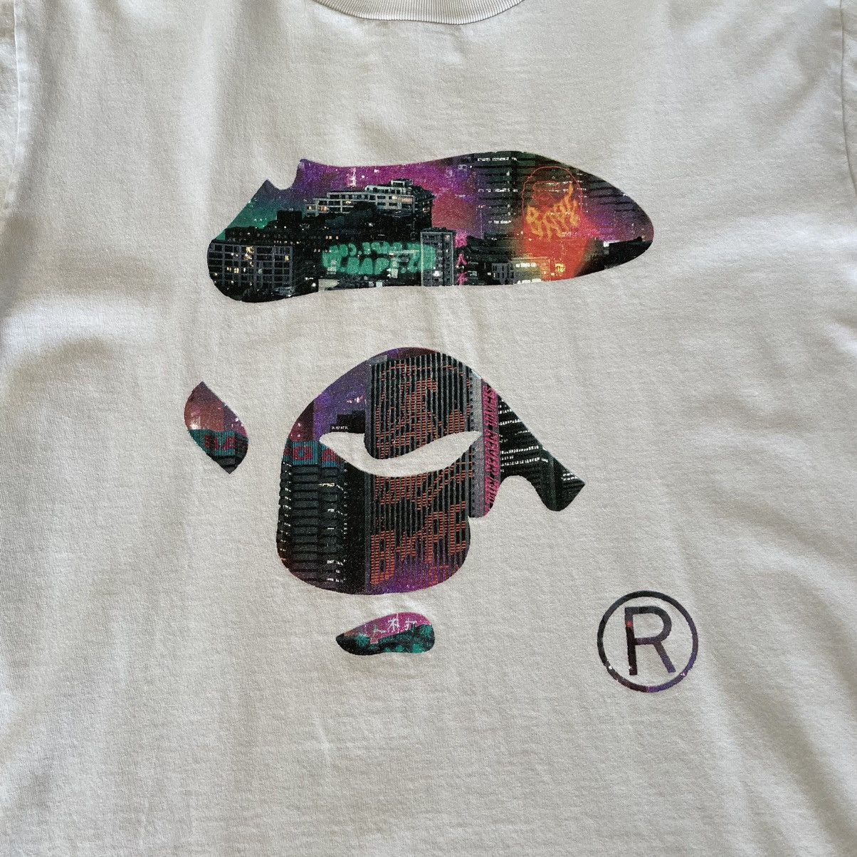 Bape Bape Neon Tokyo Ape Face Tee Size US XL / EU 56 / 4 - 2 Thumbnail