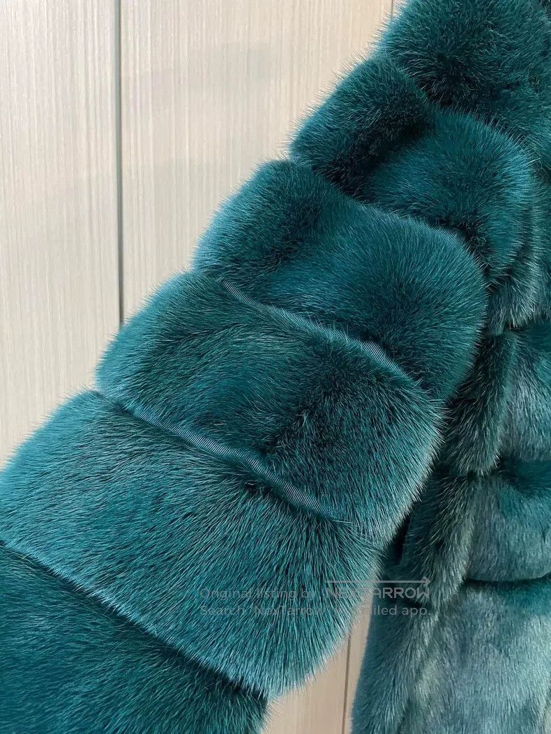 Fendi Fendi Medium-length fur coat, gorgeous peacock green Size XS / US 0-2 / IT 36-38 - 5 Thumbnail