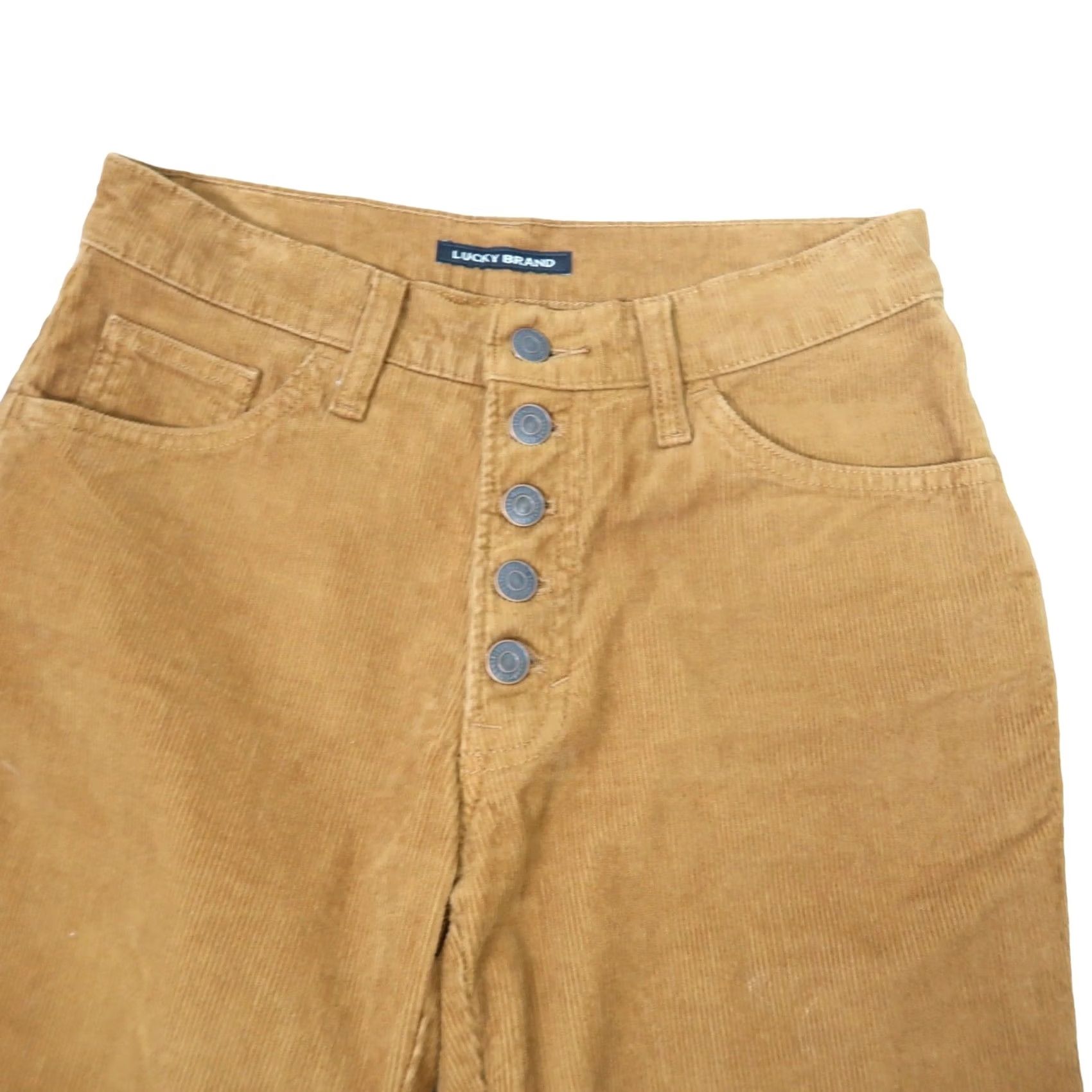 Lucky Brand Lucky Brand Mid Rise Authentic Straight Crop Corduroy Pants Cognac 2 Womens Casual Fall Cotton Corduroy Straight Crop Denim? Size 26" / US 2 / IT 38 - 2 Thumbnail