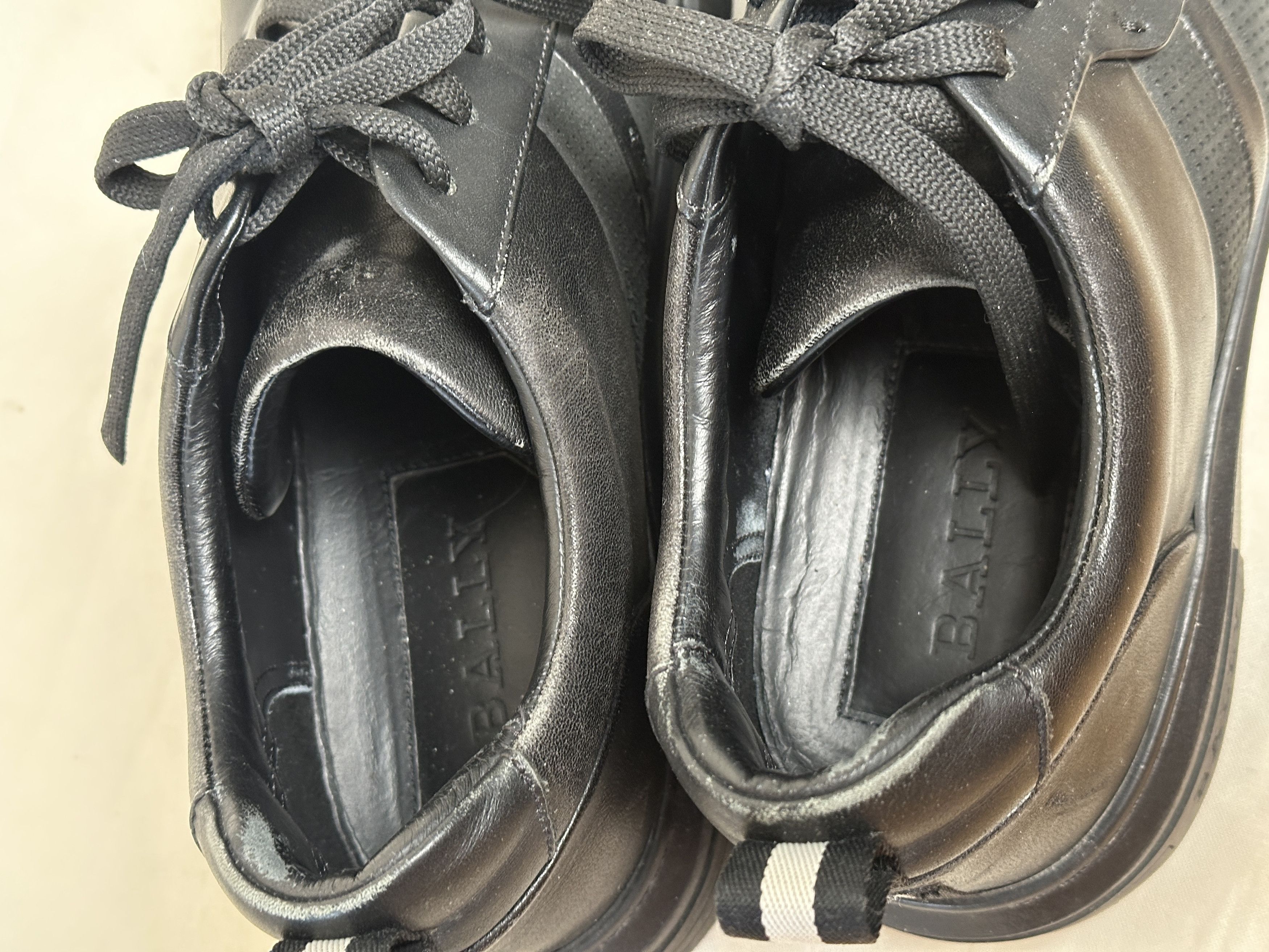 Bally Men's Leather Sneakers Bally Maxim Black US Size 10D Size US 10 / EU 43 - 6 Thumbnail