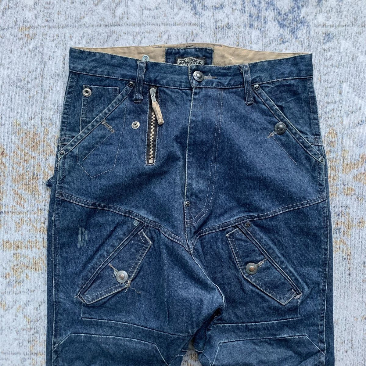 If Six Was Nine × Japanese Brand × Vintage Rare Vintage BRTH Breath Artisan Jeans Multi Zippers Size US 32 / EU 48 - 2 Thumbnail
