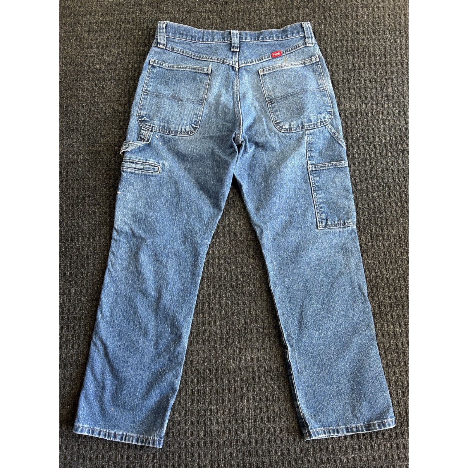Wrangler VINTAGE Wrangler Jeans 32 x 30 Distressed Baggy Skater Grunge y2k 90s American Classic 5-Pocket Denim Blue Mens Jeans Size US 32 / EU 48 - 2 Thumbnail
