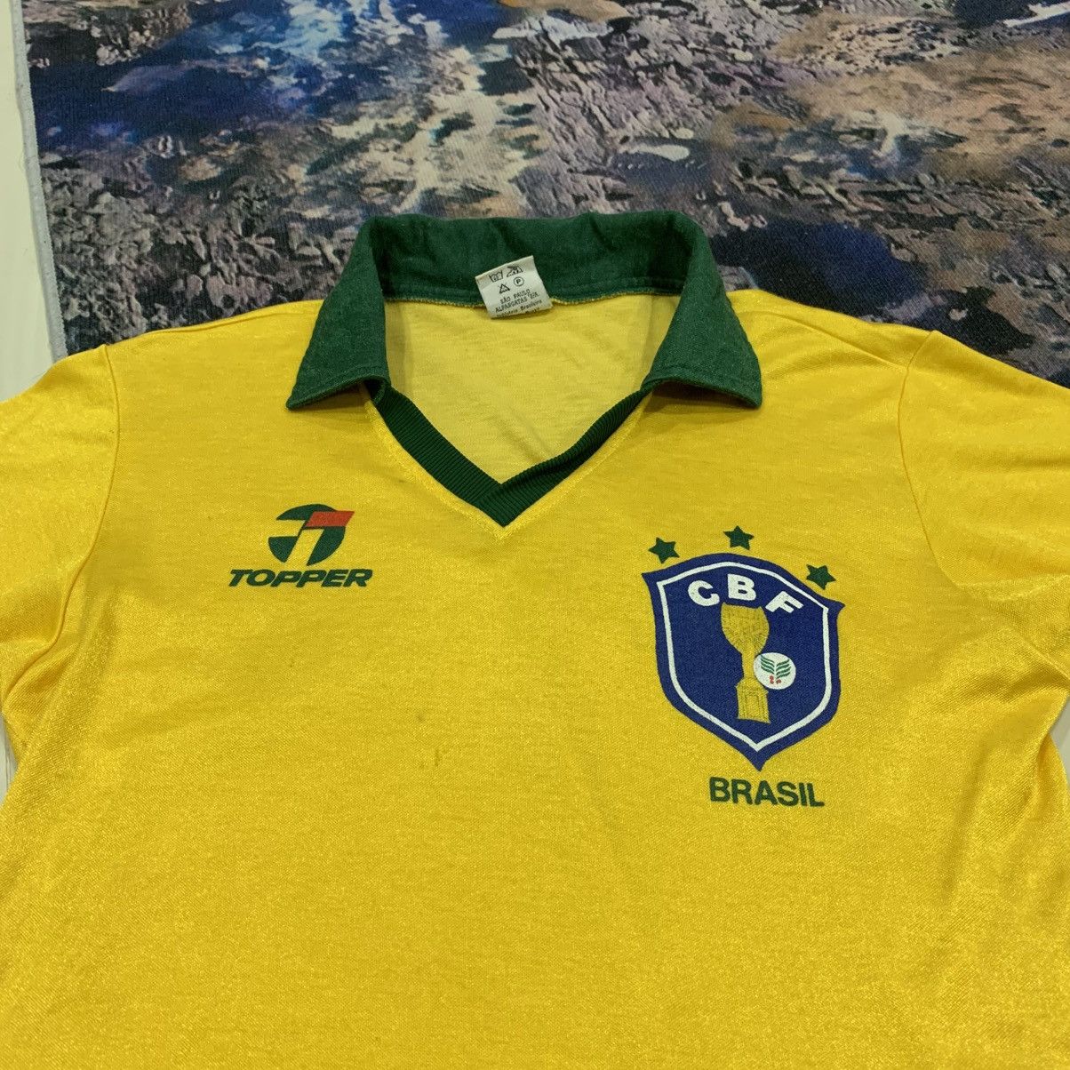 Vintage Vintage Topper Brazil Jersey 1985-90 Retro Soccer Shirt Size US S / EU 44-46 / 1 - 3 Thumbnail