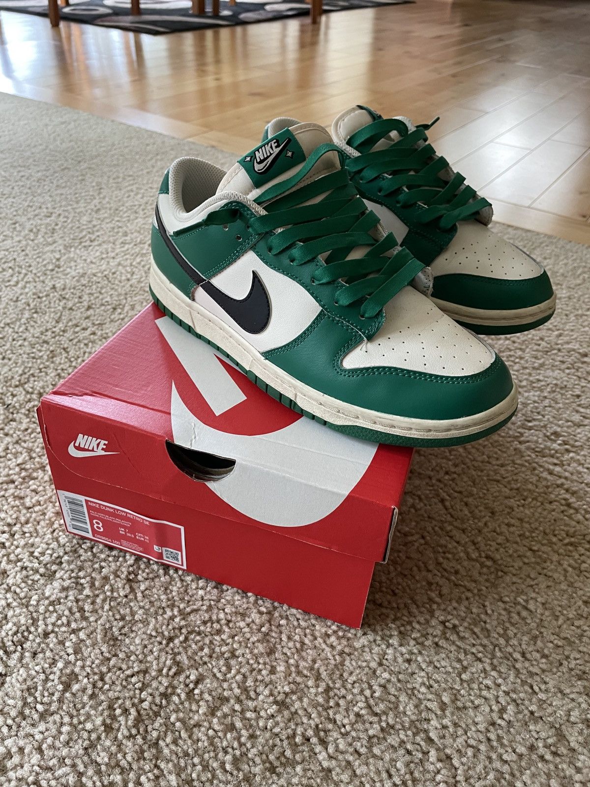Nike Authentic Nike dunk low lottery pack - malachite size 8 Size US 8 / EU 41 - 1 Thumbnail