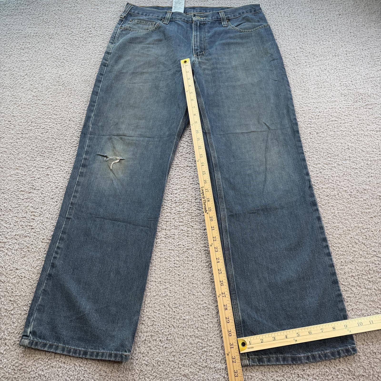 Carhartt Carhartt Relaxed Fit Jeans Mens 36x32 Blue Denim Workwear Size US 36 / EU 52 - 4 Thumbnail