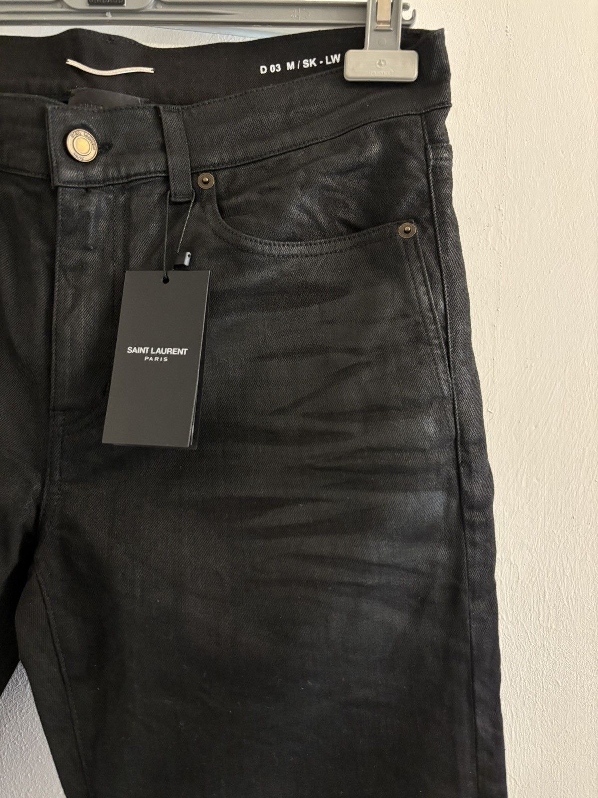 Saint Laurent Paris Saint Laurent Paris waxed jeans Size US 32 / EU 48 - 2 Thumbnail