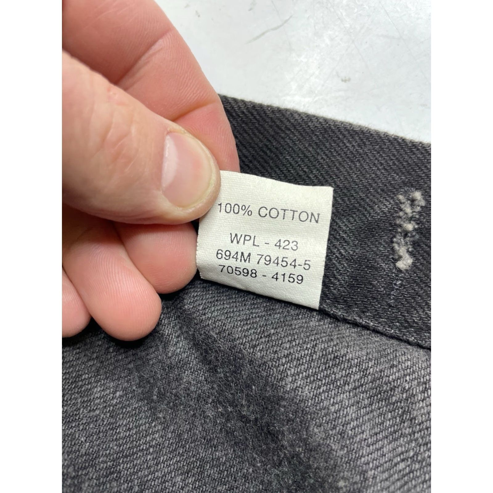 Levi's VINTAGE Levi's Trucker Jacket Black Denim 90s 4159 70598 Men's Large Boxy Size US L / EU 52-54 / 3 - 5 Thumbnail