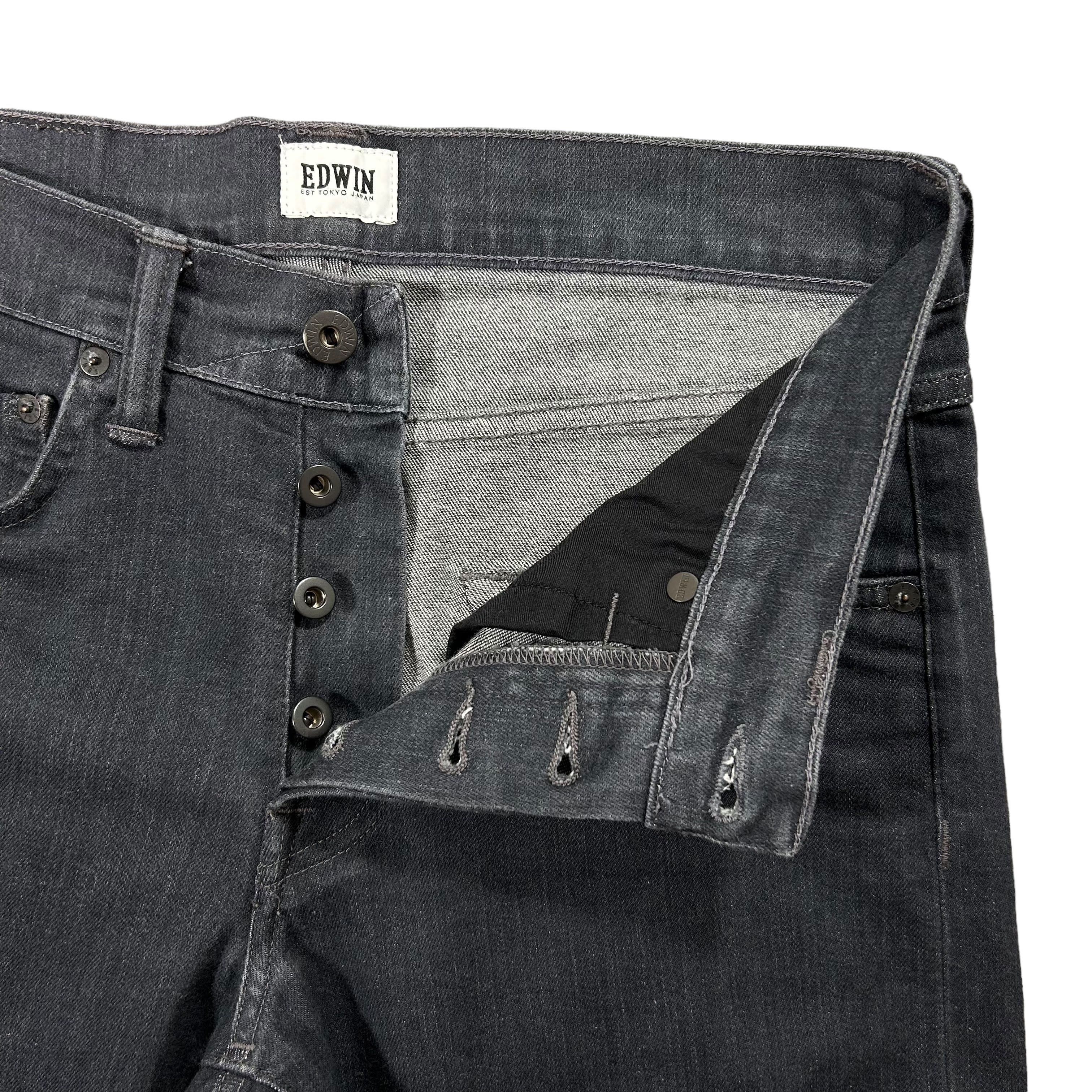 Edwin Edwin ED-55 Regular Tapered Black Denim Size W29L32 Size US 29 - 5 Thumbnail
