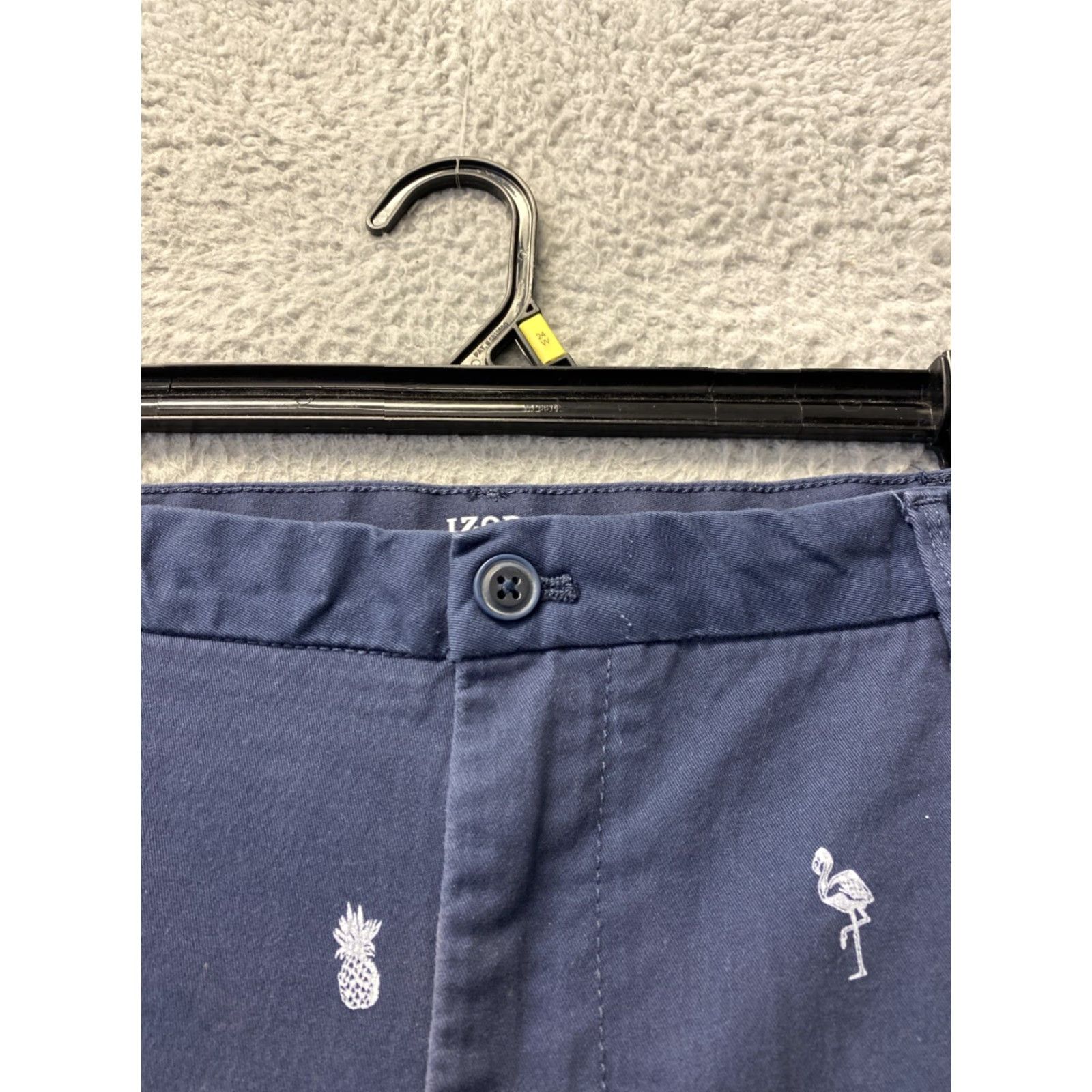 Izod IZOD Golf Shorts 35 Navy Chino 9.5 Inseam 5-Pocket Regular Mens Size US 35 - 2 Thumbnail