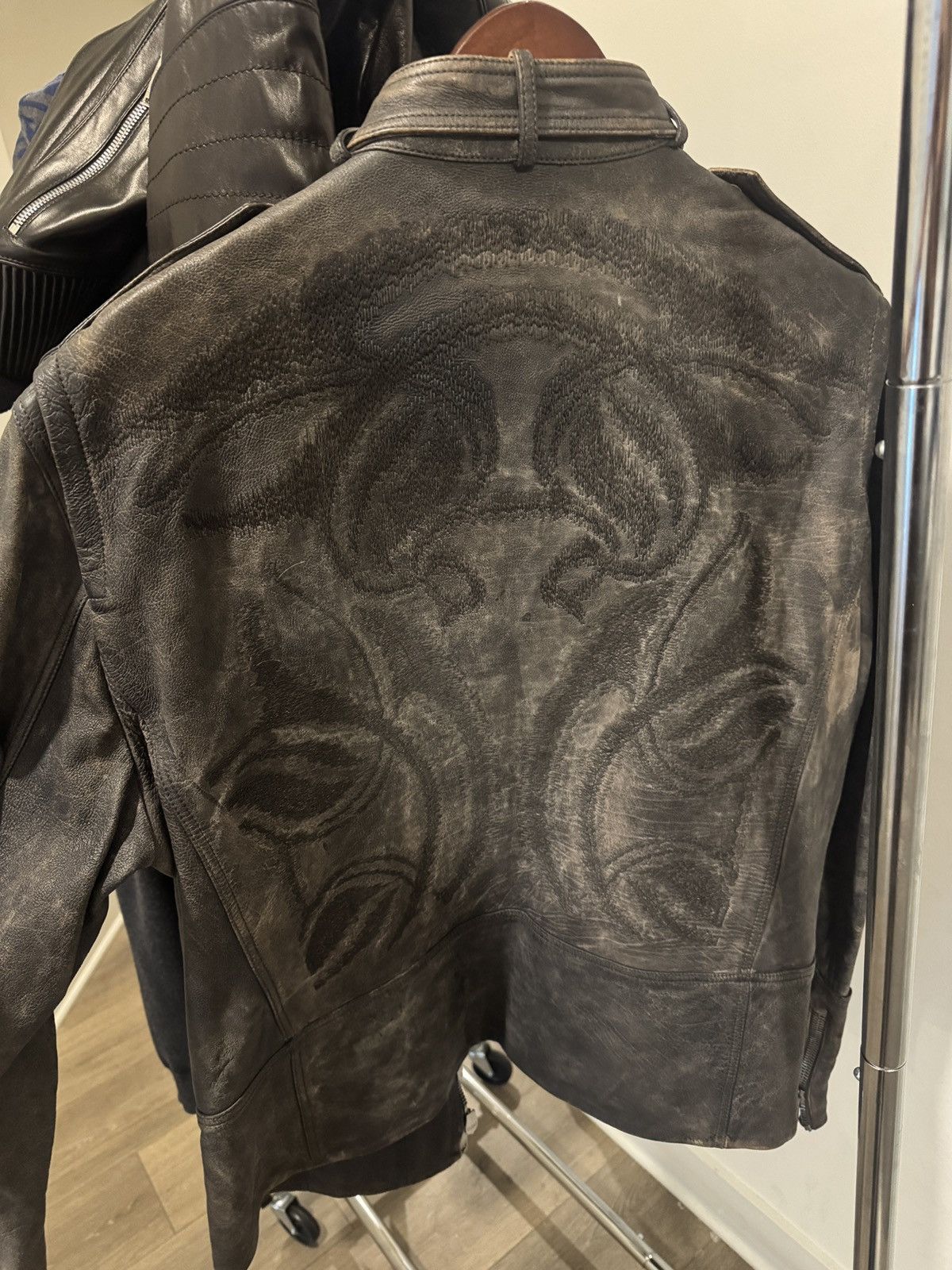 Gucci Gucci Runway Collection Leather Jacket –Stitched Back Detail Size US XL / EU 56 / 4 - 3 Thumbnail