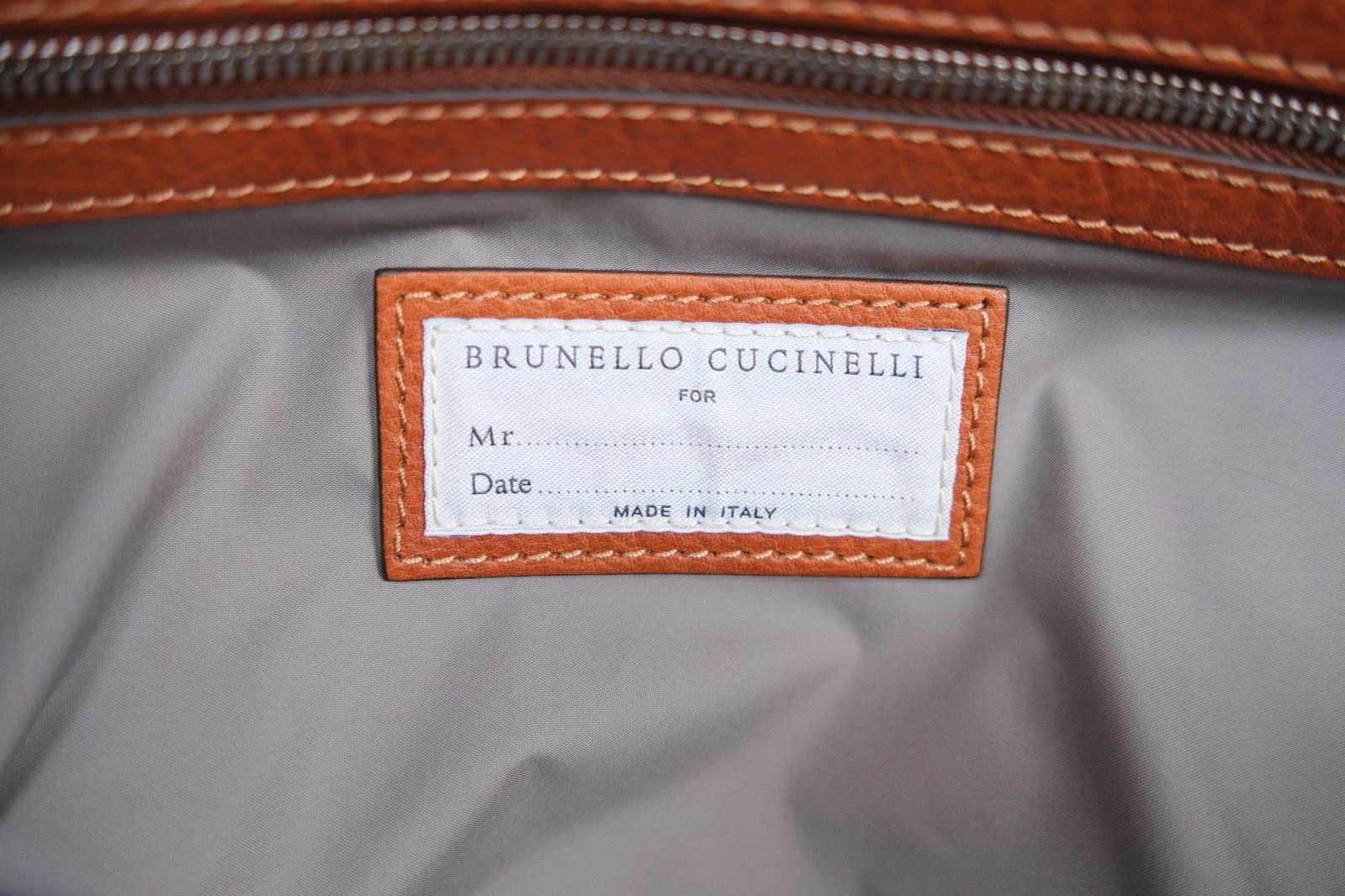 Brunello Cucinelli Brunello Cucinelli Brown Leather Weekender Bag Size ONE SIZE - 6 Thumbnail