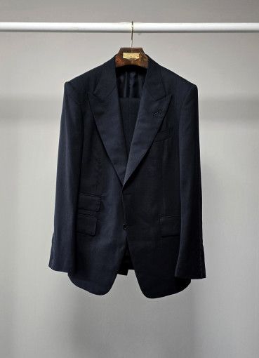Tom Ford o1sm1stk0824 Windsor Solid Two Piece Suit in Black Size US L / EU 52-54 / 3 - 1 Thumbnail