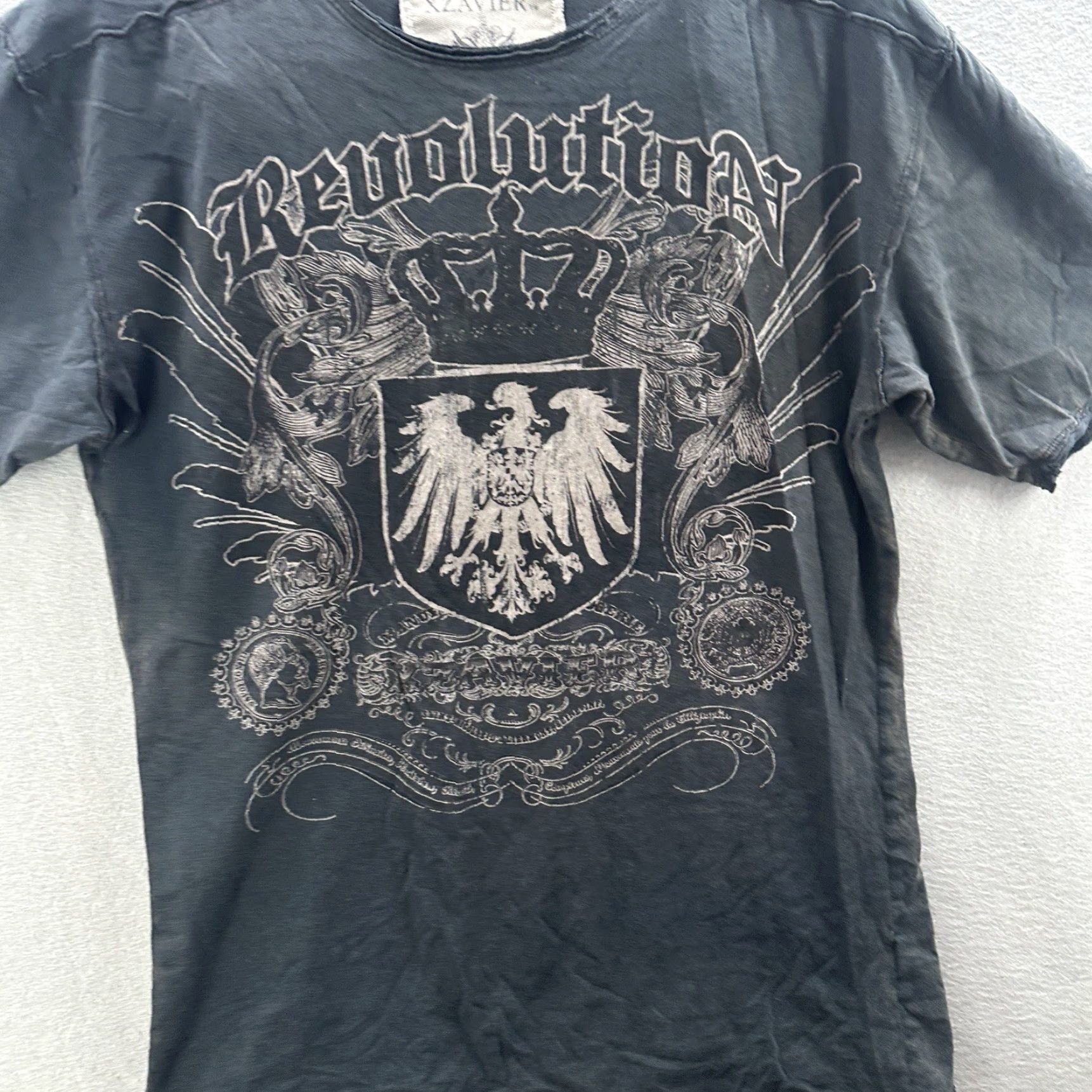 Vintage Xzavier Unlimited Shirt Mens Large Black Eagle Cross Gothic Grunge Y2K Distress Size US L / EU 52-54 / 3 - 4 Thumbnail
