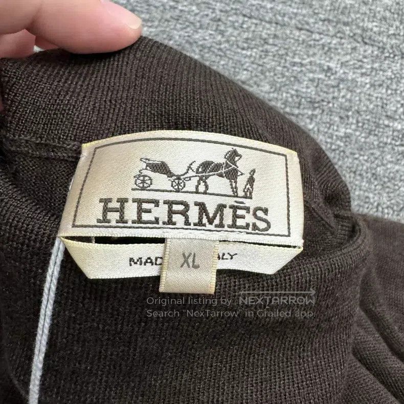 Hermes Hermes Striped Cashmere Knit Top Size US XL / EU 56 / 4 - 2 Thumbnail