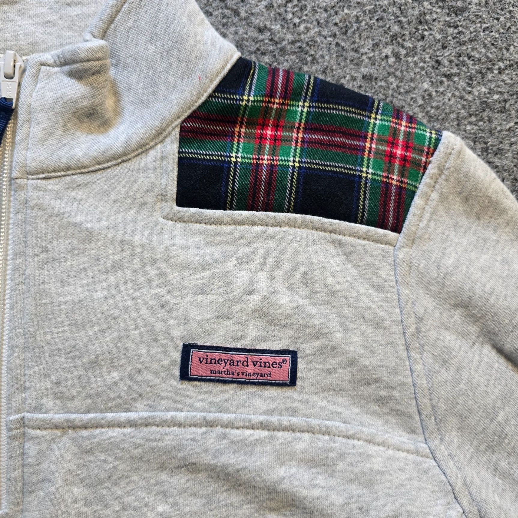 Vineyard Vines Vineyard Vines Sweater Women Medium Gray Plaid 1/4 Zip Long Sleeve Casual Preppy Size M / US 6-8 / IT 42-44 - 3 Thumbnail