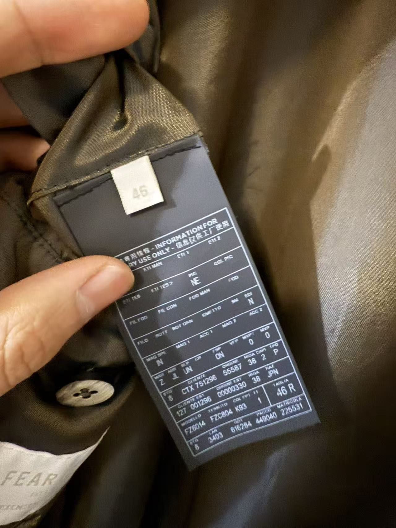 Fear of God zegna wool bomber grey Size US S / EU 44-46 / 1 - 3 Thumbnail