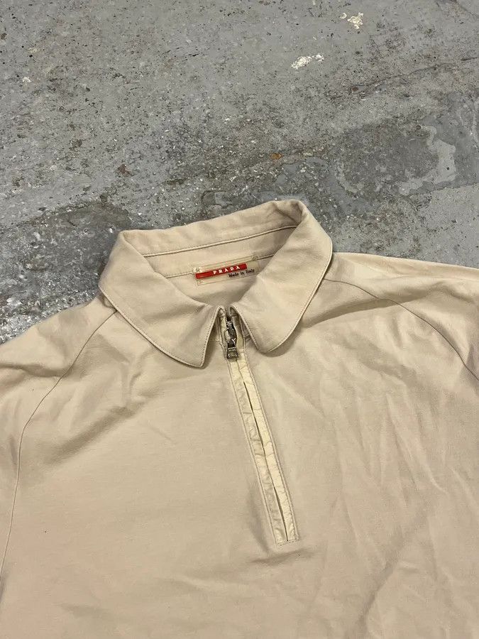 Prada 2000s Prada Beige Half-Zip Linea Rosa Sweater Size US M / EU 48-50 / 2 - 5 Thumbnail