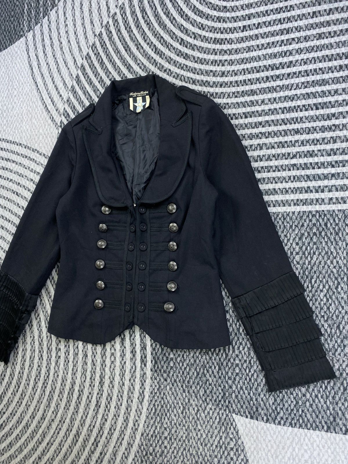 14th Addiction Vintage Twelve By Twelve 90s Black Parade Military Jacket Size S / US 4 / IT 40 - 4 Thumbnail