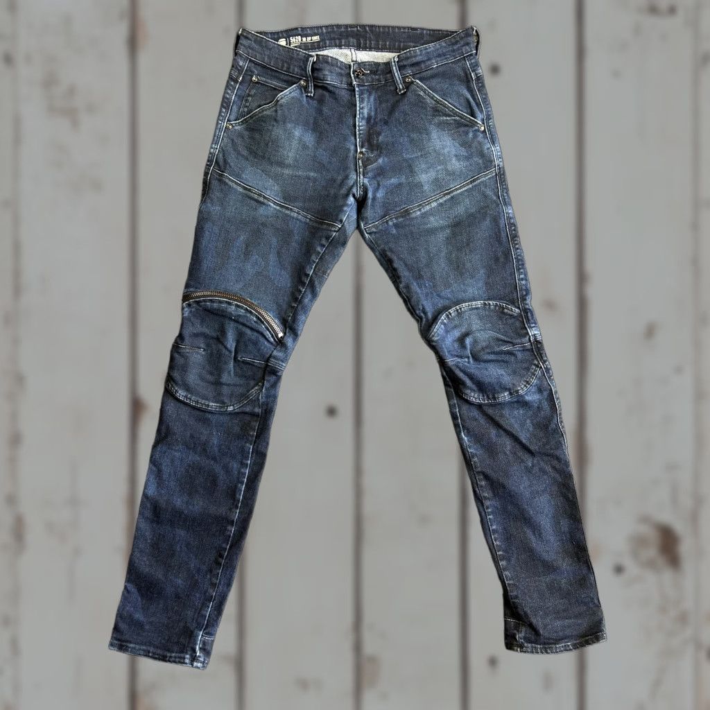 G-Star VINTAGE G Star Raw Jeans 31 x 32 Slim Blue 3D Biker Motorcycle Streetwear Men Jeans Size US 31 - 1 Thumbnail