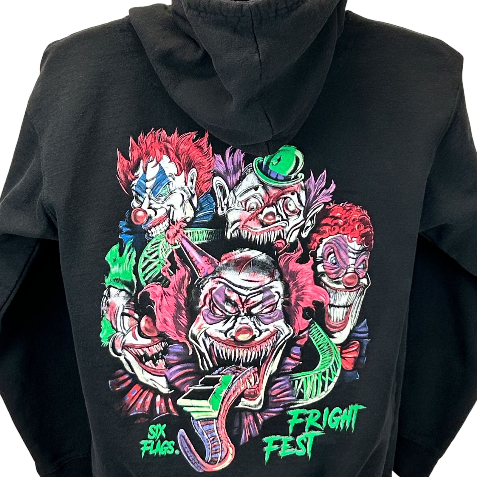 Other Six Flags Fright Fest Hoodie Scary Clowns Horror Black M Size US M / EU 48-50 / 2 - 1 Thumbnail