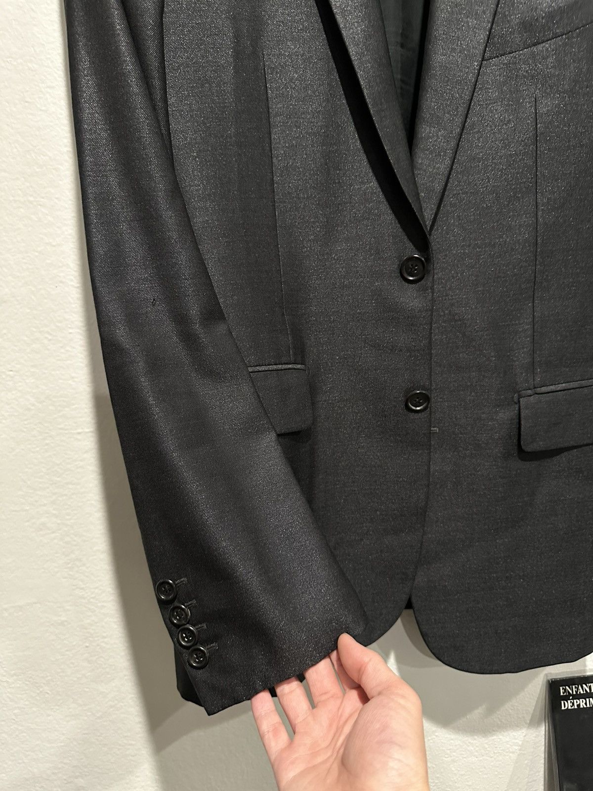 Dior × Hedi Slimane AW06 Glitter Metallic Blazer 48 Size 48R - 3 Thumbnail