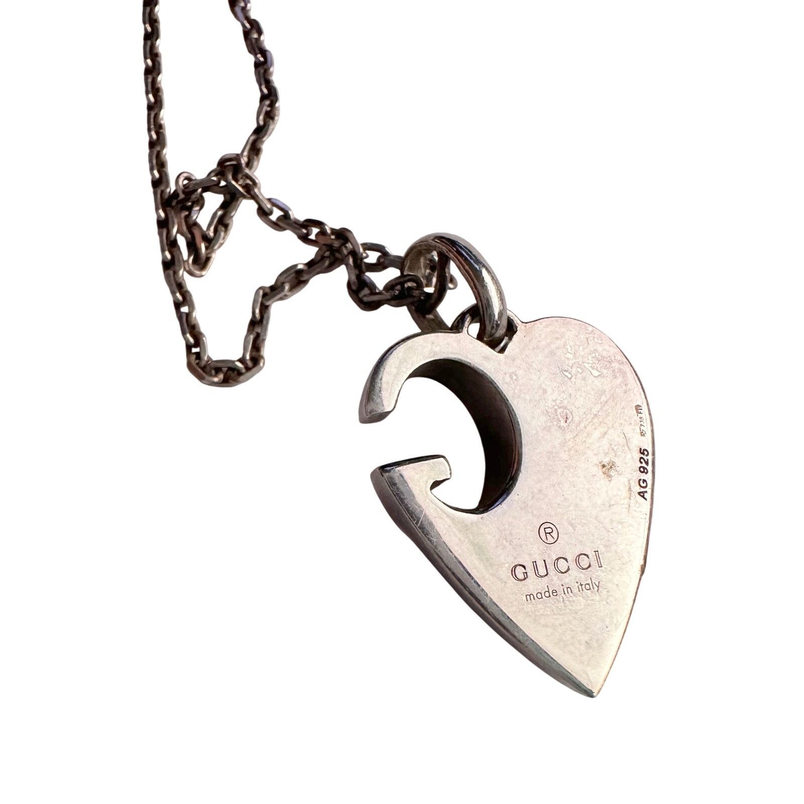 Gucci Gucci G Charlotte Heart in Solid Sterling Silver Size ONE SIZE - 13 Thumbnail
