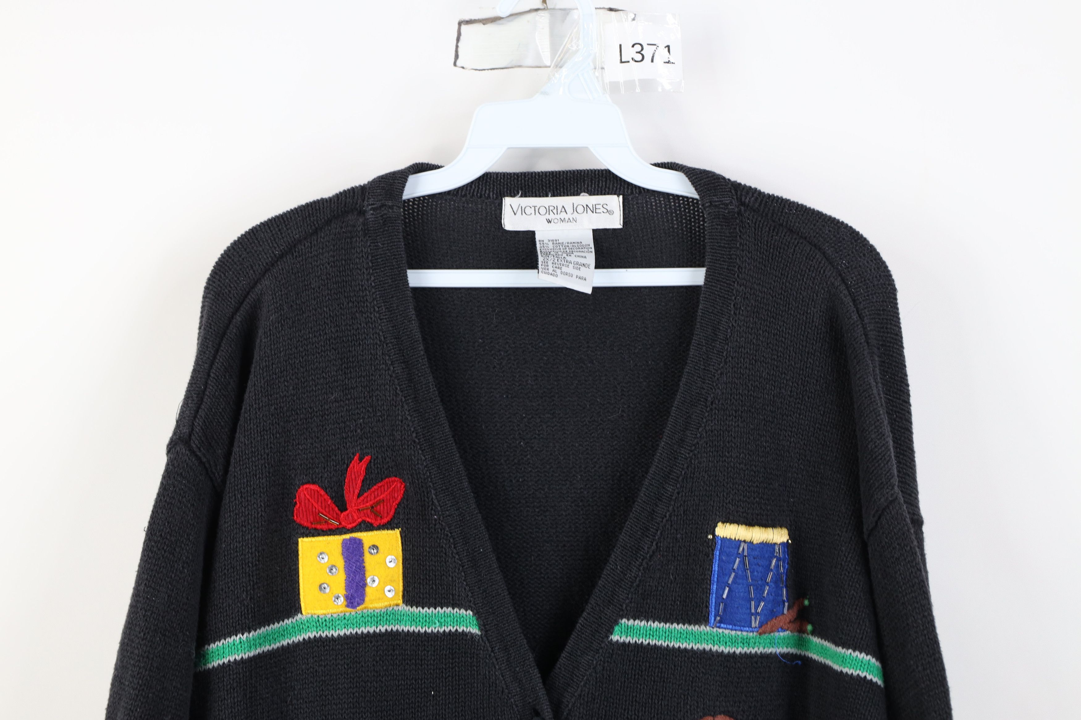 Vintage Vintage 90s Christmas Present Toys Knit Cardigan Sweater Size XXL / US 16-18 / IT 52-54 - 2 Thumbnail