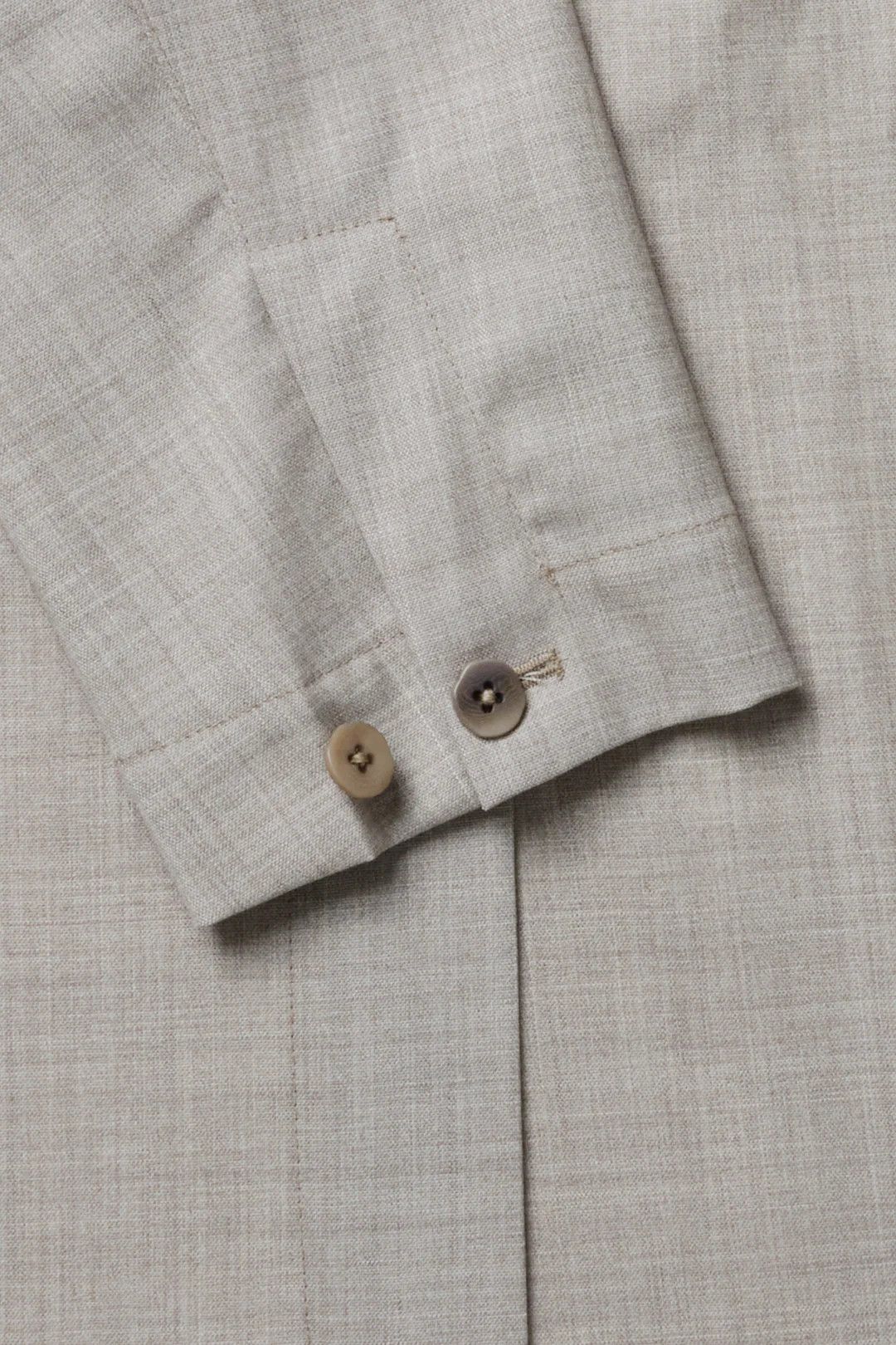 Stoffa ($2890) Taupe Undyed Wool Suit Size 42R - 5 Thumbnail