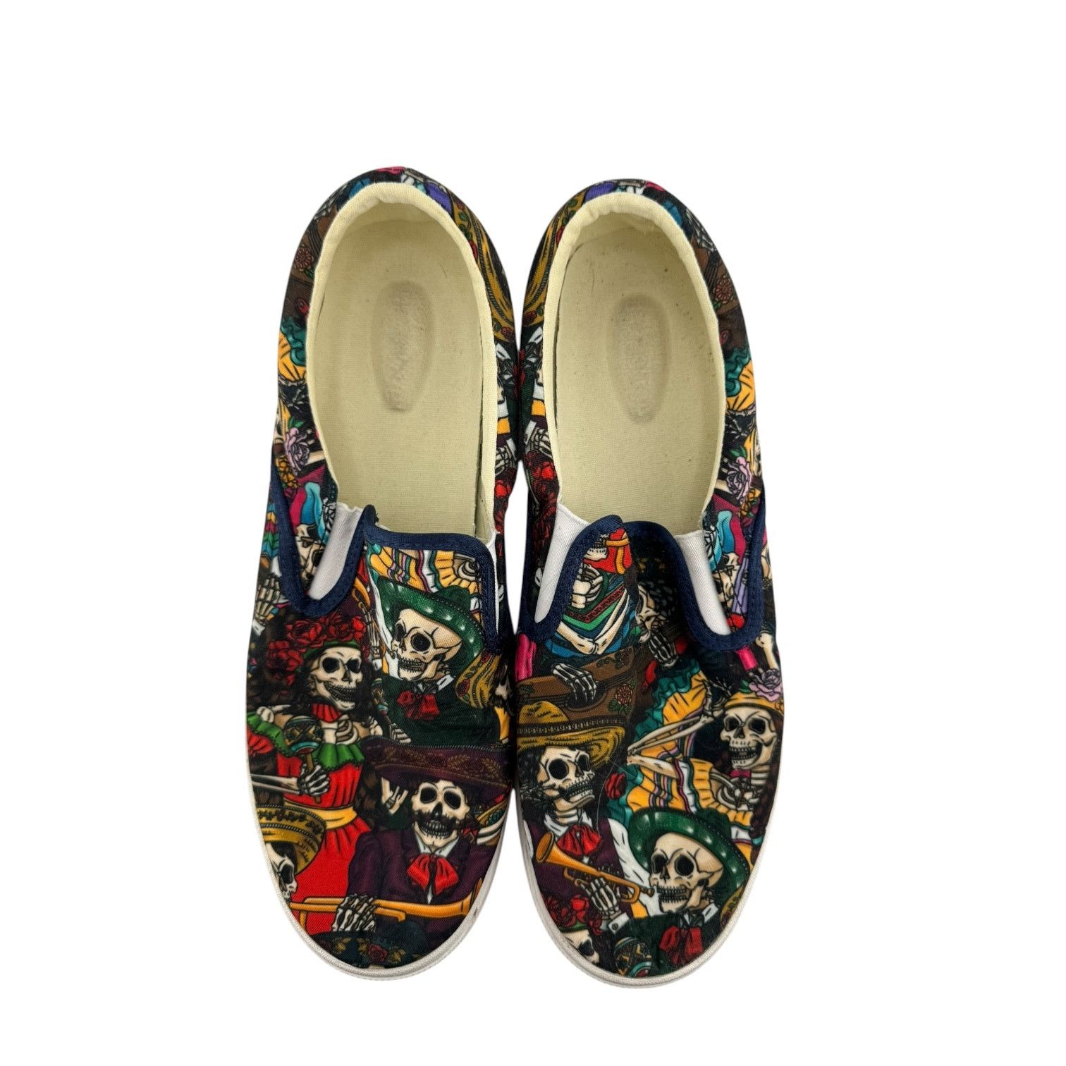 Other Bucketfeet Día de los Muertos Slip-On Skate Shoes - Size 10 Size US 10 / EU 43 - 3 Thumbnail