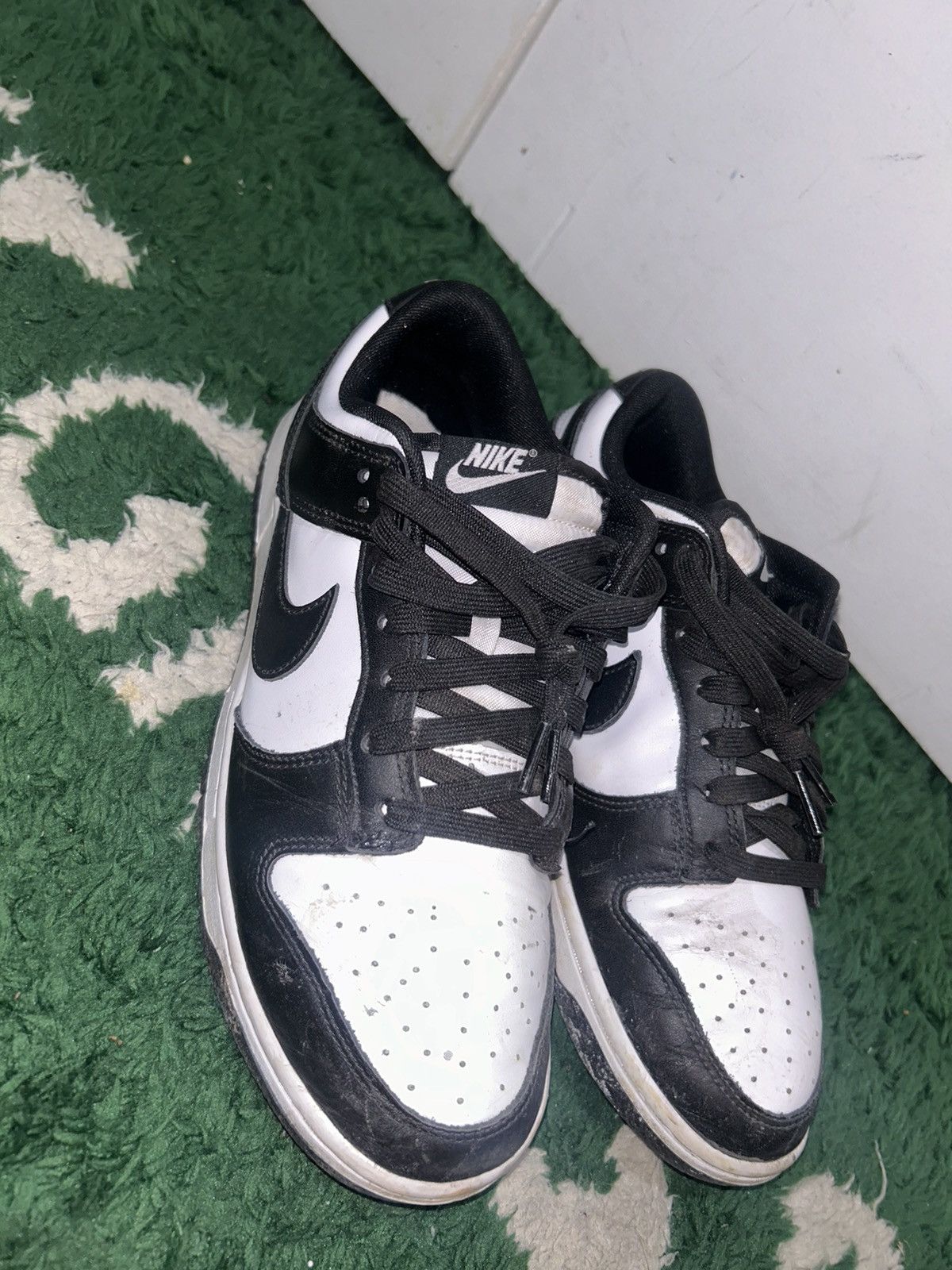 Nike Size 9.5 - Nike Dunk Low Black White Preowned No Box Size US 9.5 / EU 42-43 - 4 Thumbnail