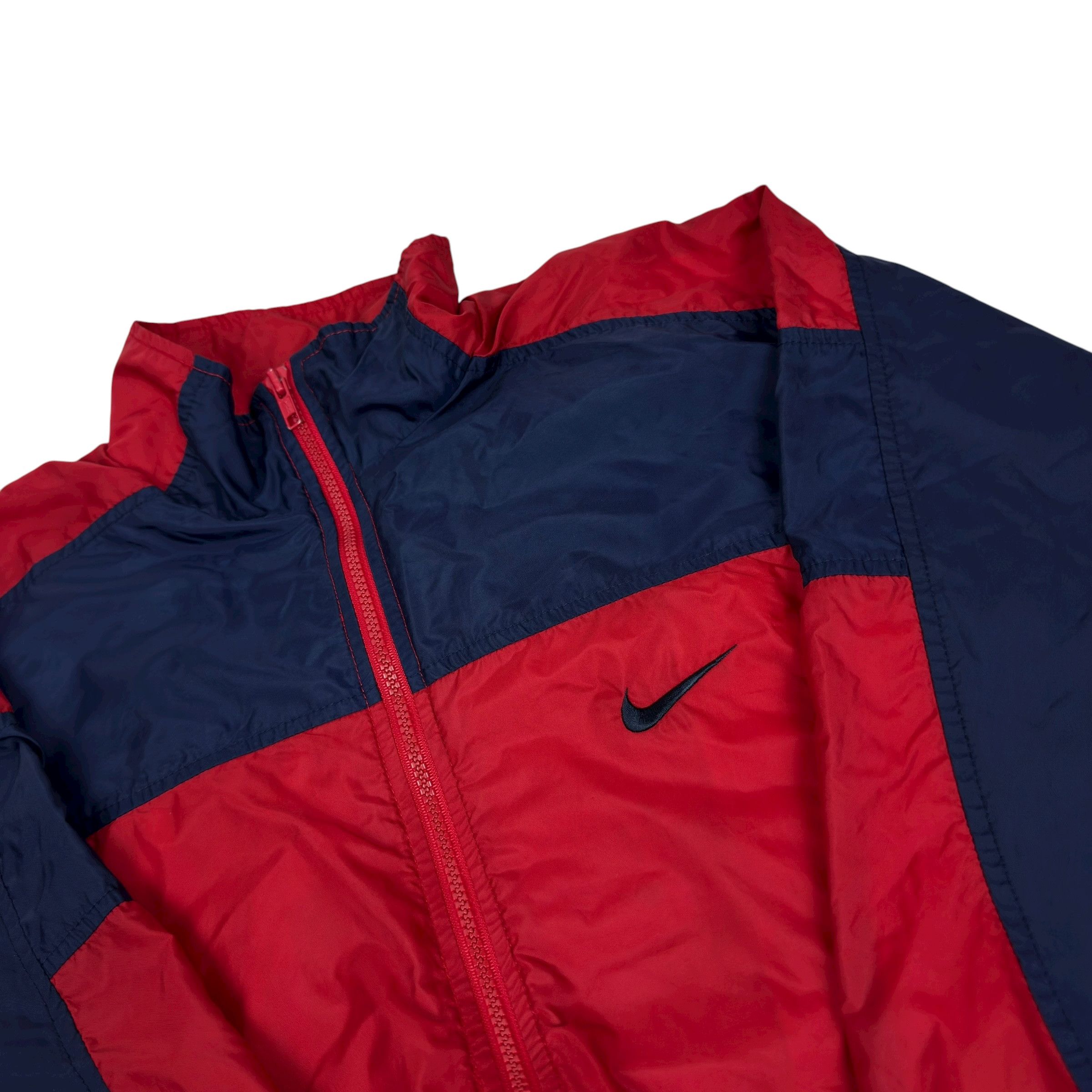 Nike Nike Women's Red Blue Full Zip Windbreaker Jacket L (14-16) Size L / US 10 / IT 46 - 4 Thumbnail