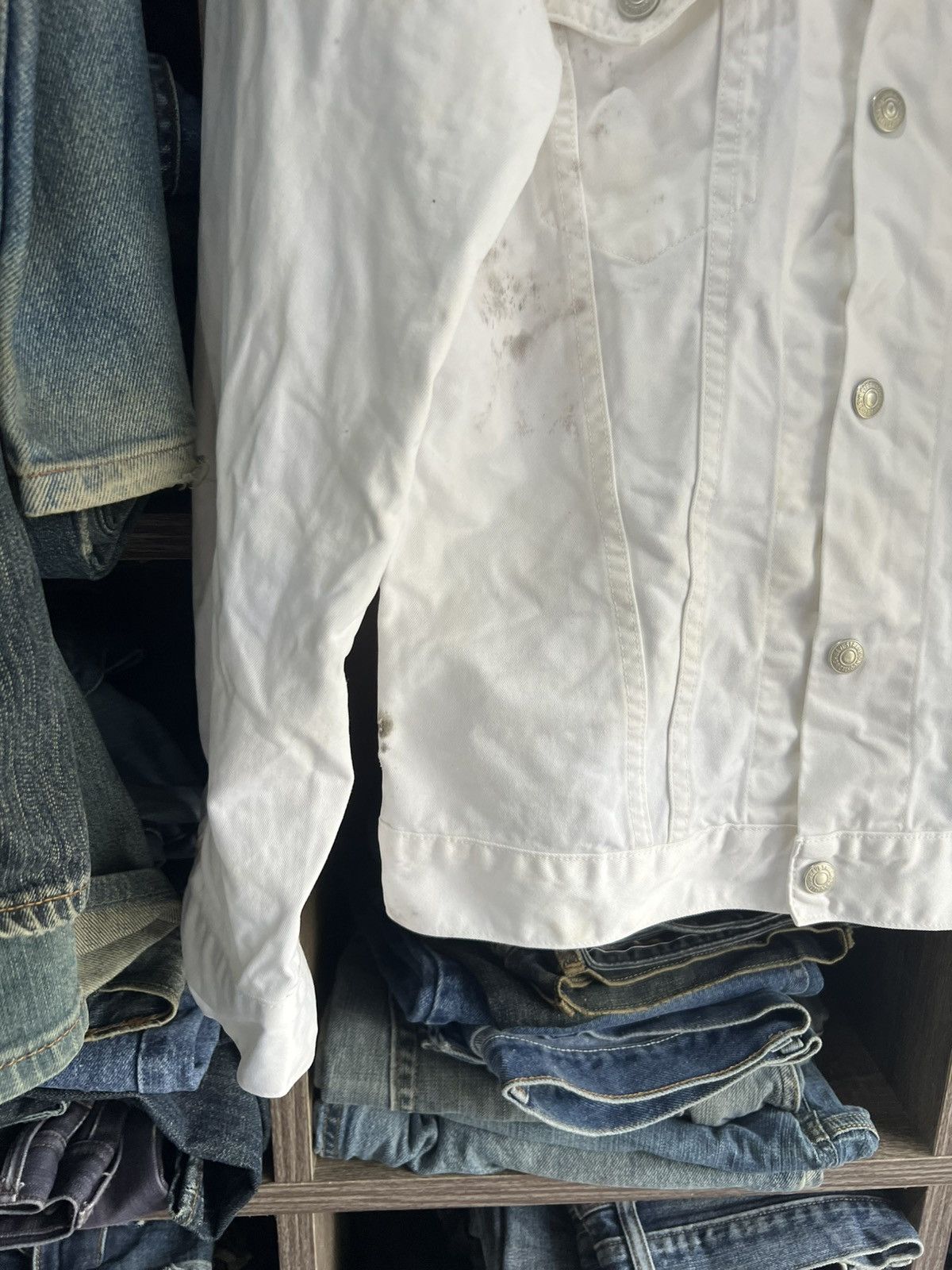 Levi's 🔥Punk Collar Levis Denim Jacket Size US S / EU 44-46 / 1 - 9 Thumbnail