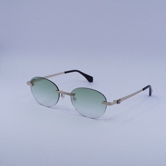 Palm Angels Palm Angels PERI10H CRYSTAL 7654 Sunglasses Gold Oval Frame Size ONE SIZE - 1 Thumbnail