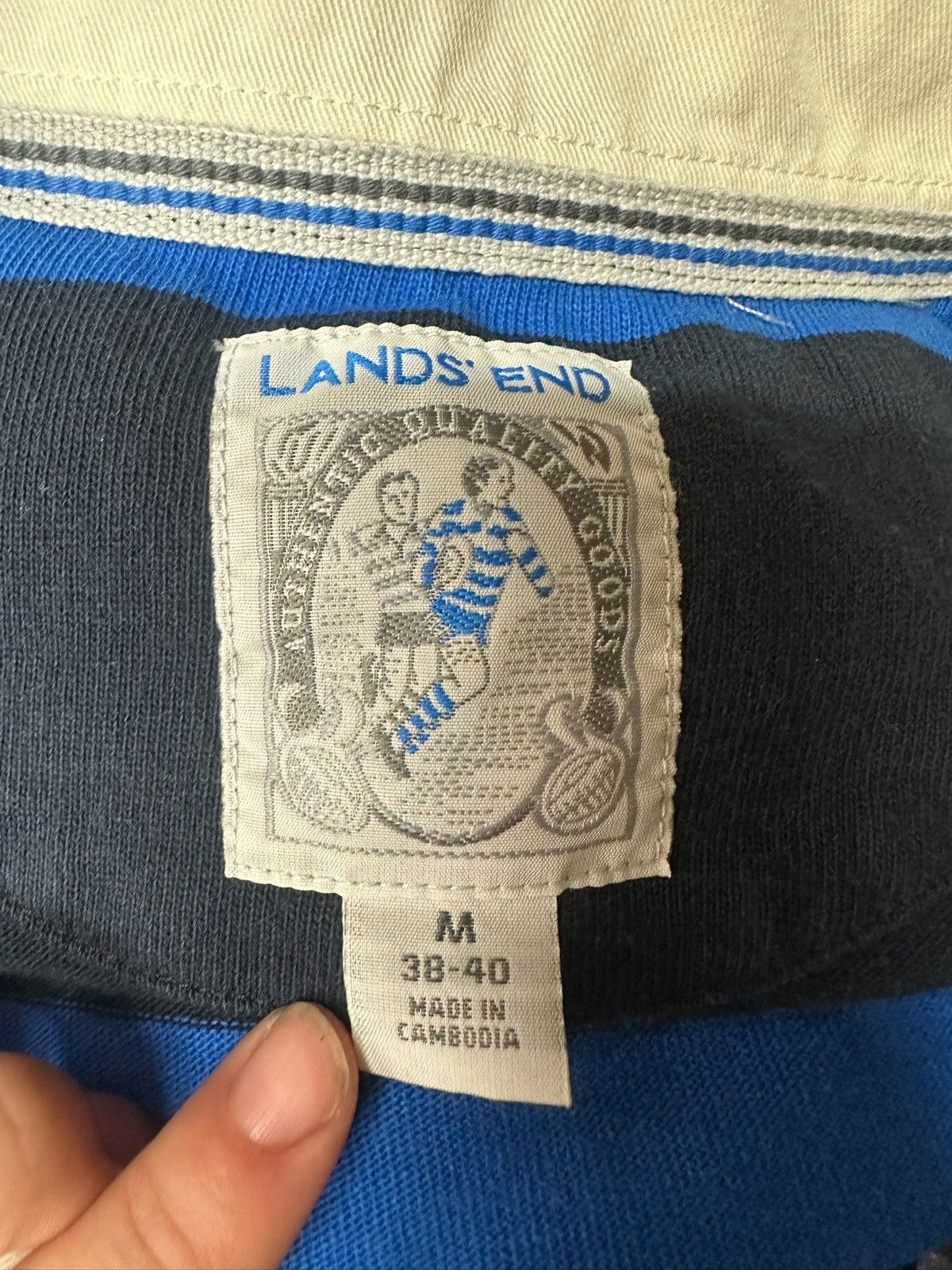 Lands' End Y2K lands end rugby polo long sleeve shirt Size US M / EU 48-50 / 2 - 8 Thumbnail