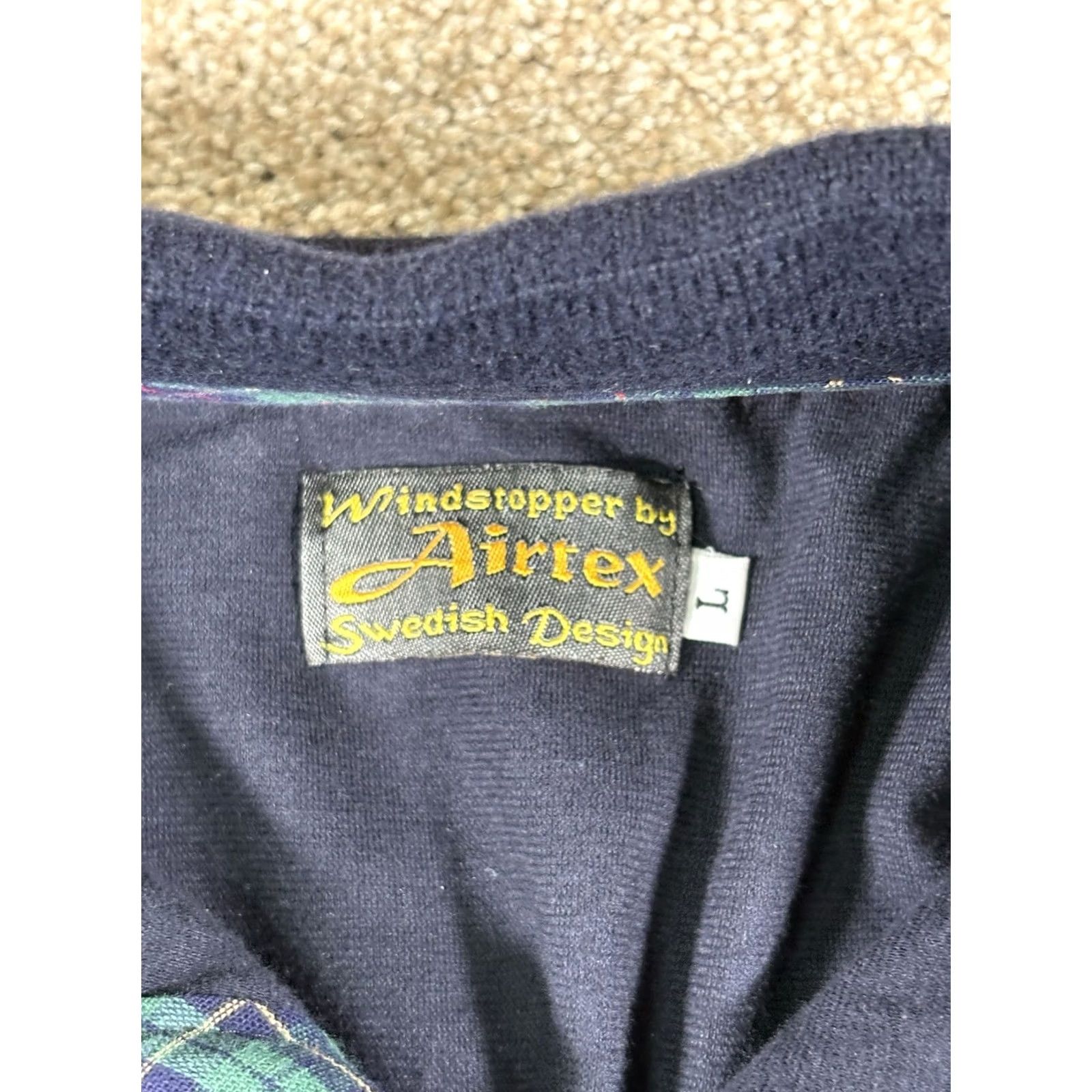 Vintage VINTAGE Windstopper By Airtex Swedish Design Henley Sweater Navy Blue Men’s L Size US L / EU 52-54 / 3 - 7 Thumbnail