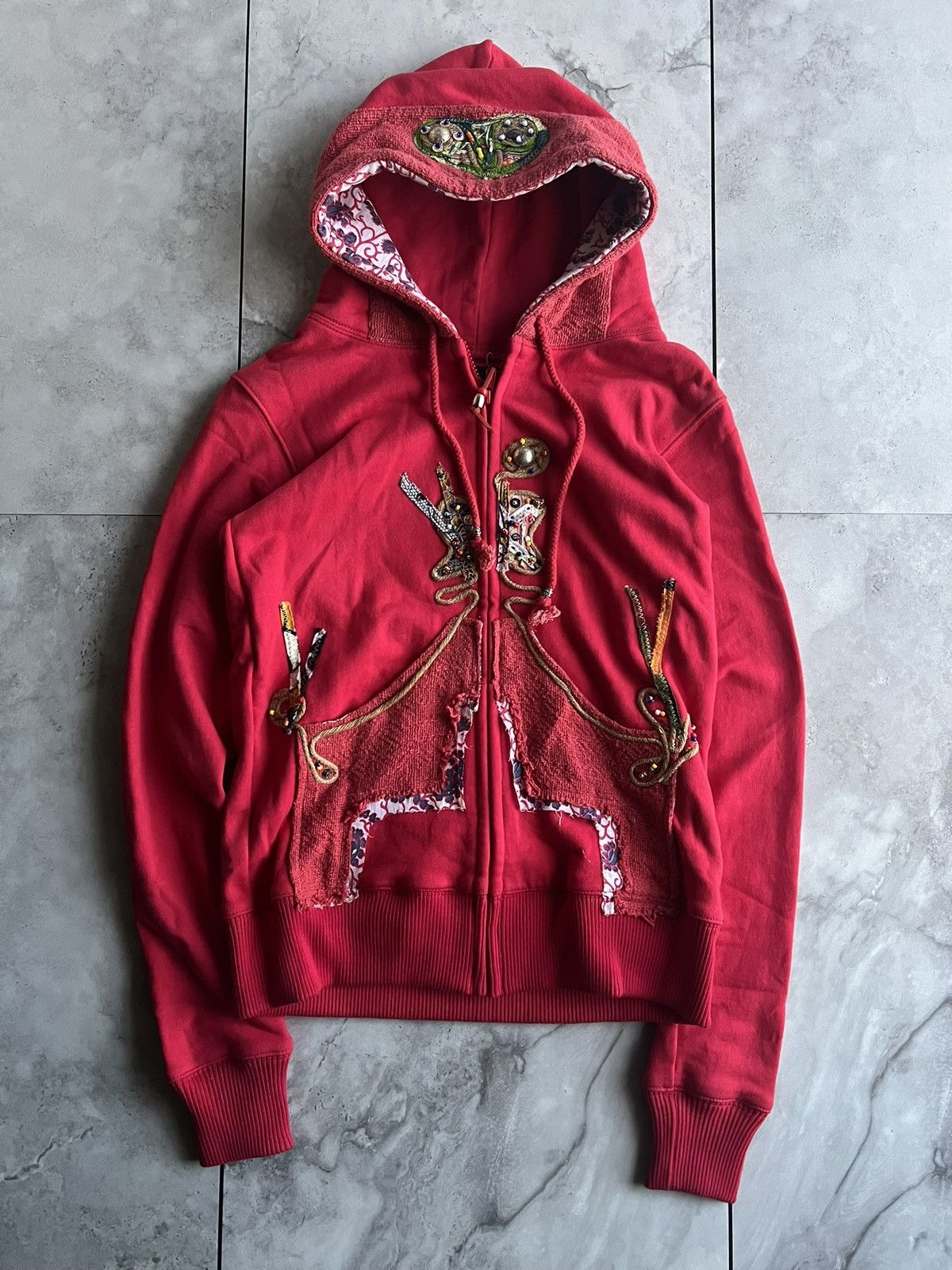 Japanese Brand La Gate Beaded Embroidered “Gekko” Hoodie Size US S / EU 44-46 / 1 - 1 Thumbnail
