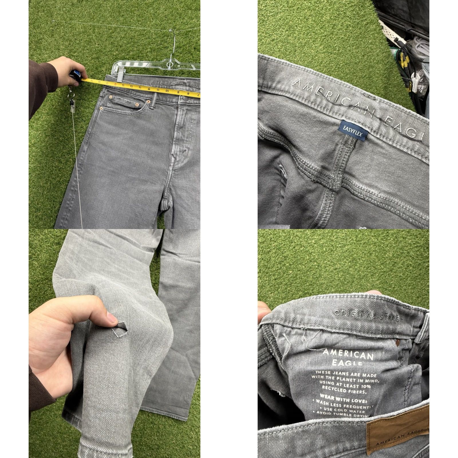 American Eagle Outfitters American Eagle Outfitters Jeans Mens 32x32 AirFlex+ Original Straight Denim Stretch New Gray 32 Regular Mens Jeans Size US 32 / EU 48 - 8 Thumbnail