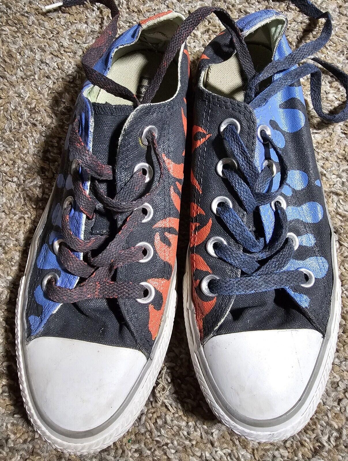 Converse custom painted converse 544877F fire & water shoes Women's 6 Size US 6 / IT 36 - 2 Thumbnail