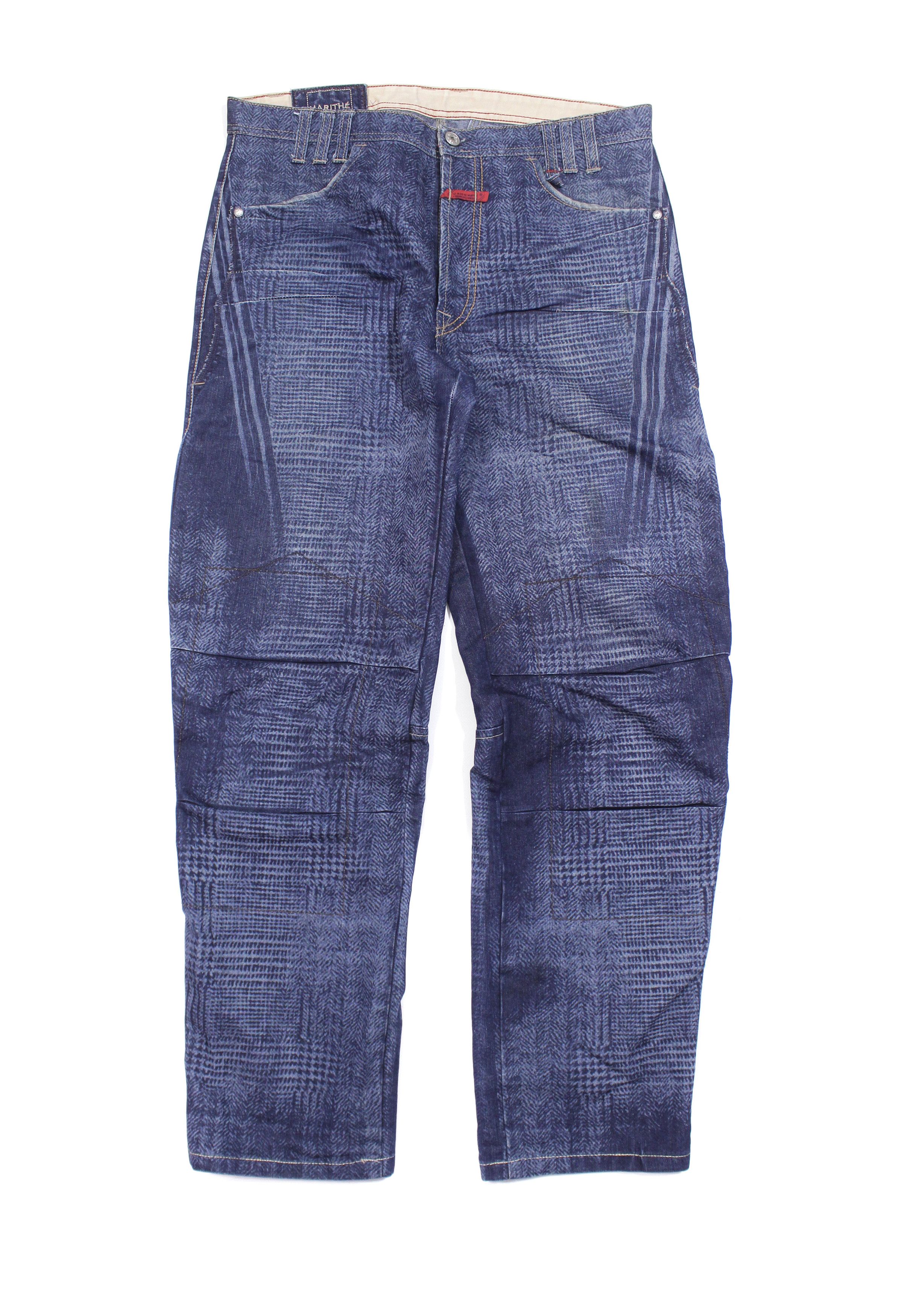 Marithe + Francois Girbaud 00S Pattern Logo Jeans Vintage Size US 31 - 1 Thumbnail