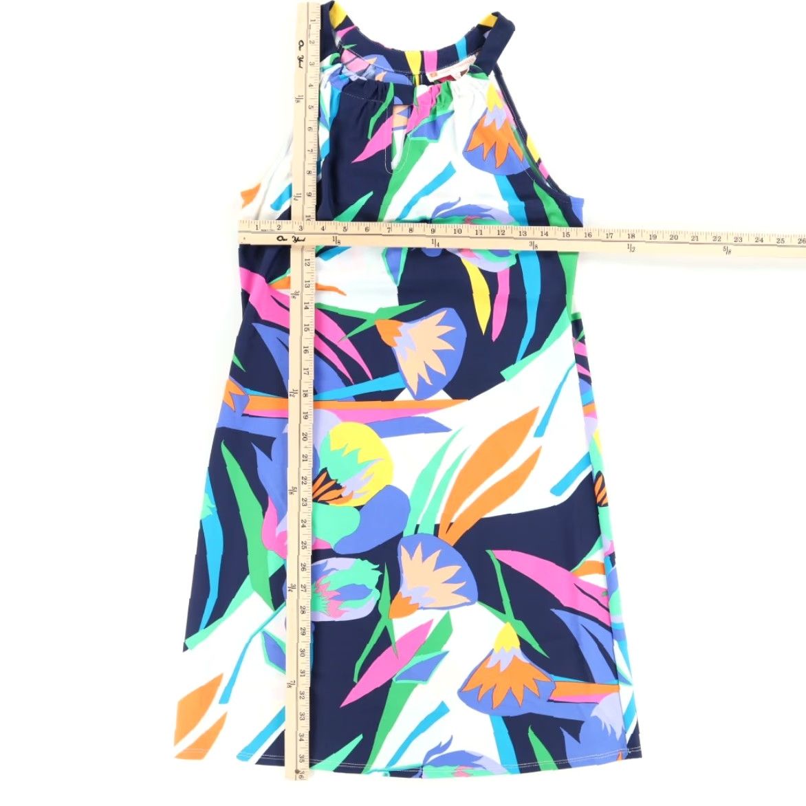 Vintage Jude Connally Lisa A Line Summer Sun Dress Abstract Floral Women's S Size S / US 4 / IT 40 - 3 Thumbnail
