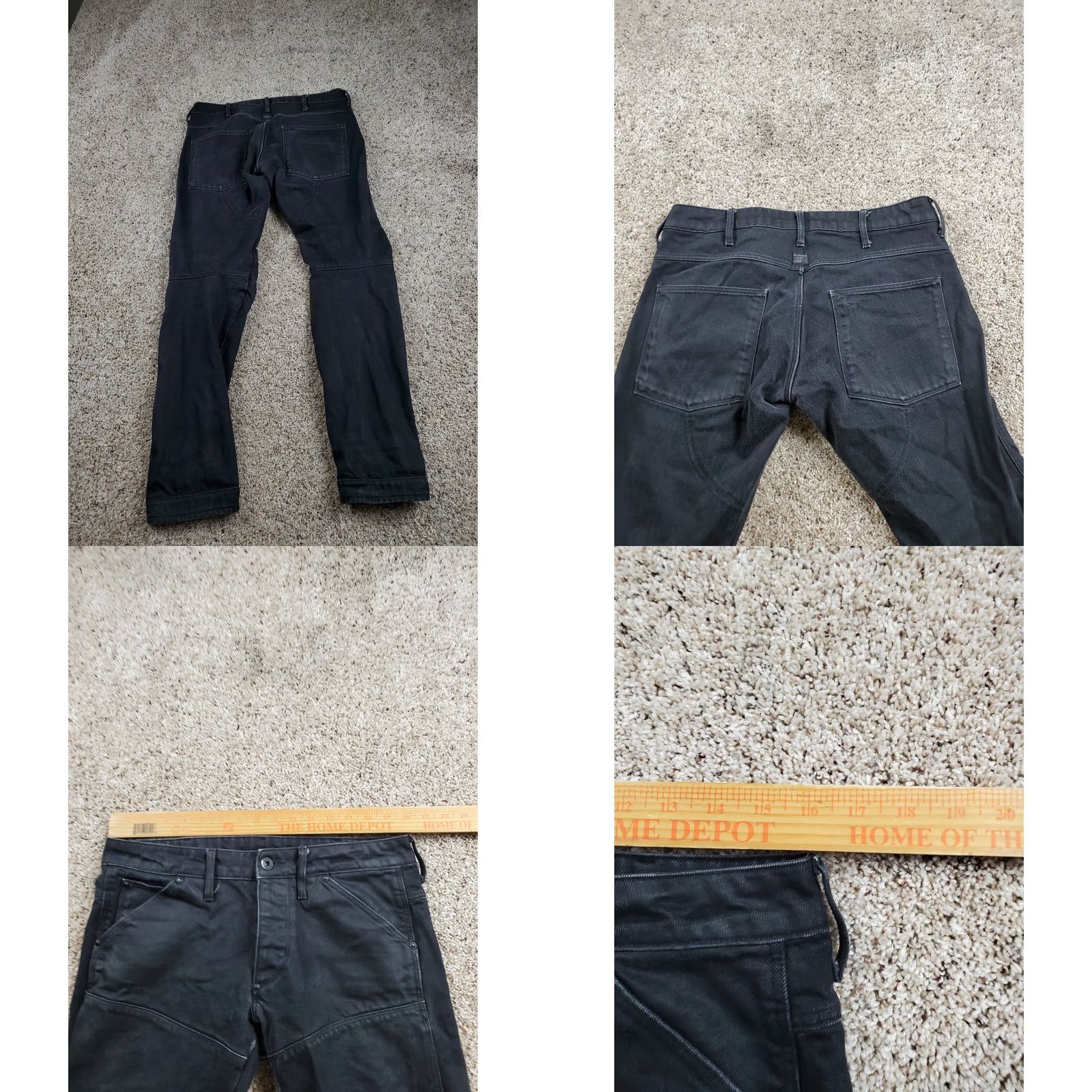G-Star G Star Raw 5620 3D Jeans Slim Tapered 32x30 Black Denim 5-Pocket Men Shirt? Size US 32 / EU 48 - 8 Thumbnail