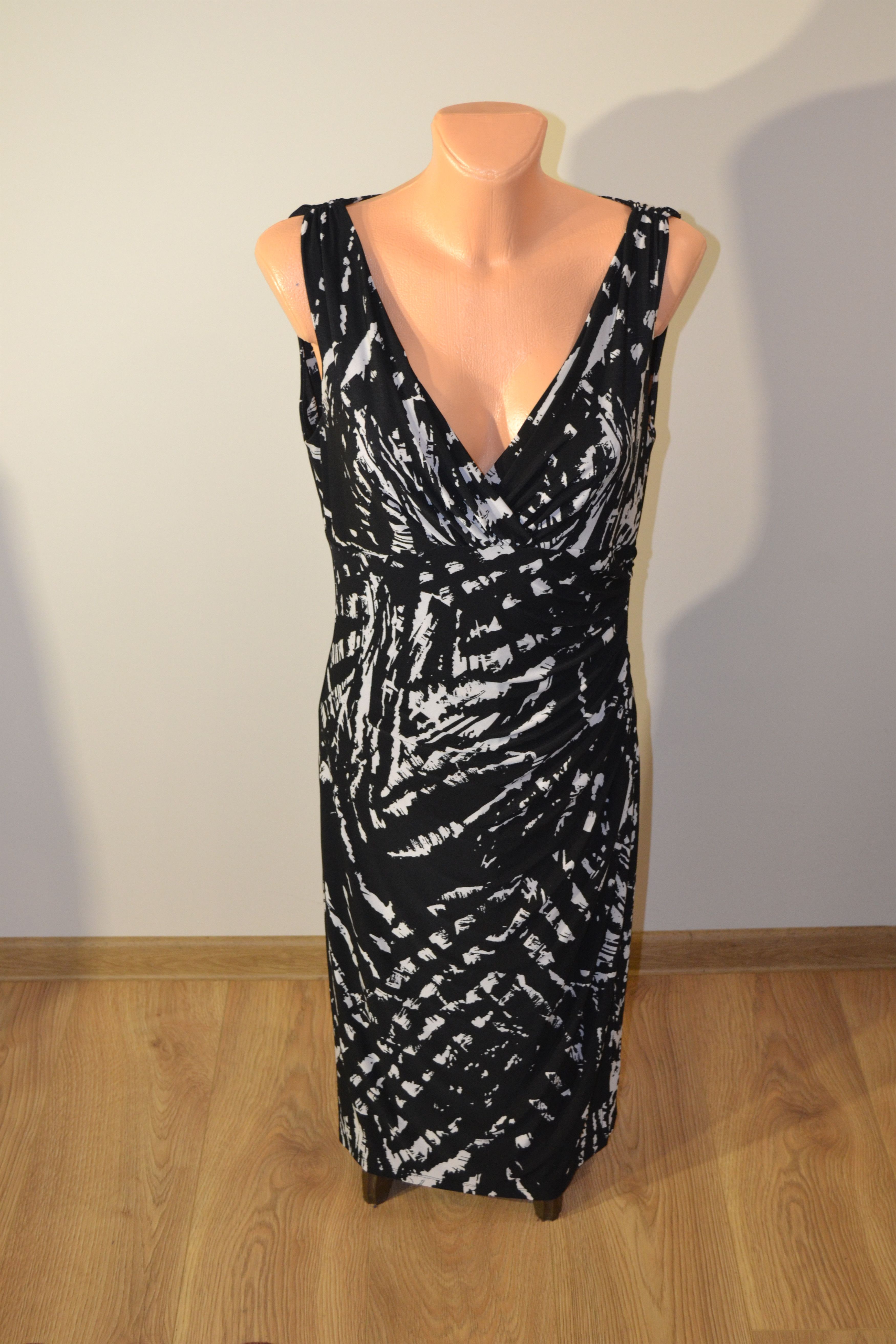 Lauren Ralph Lauren Vintage Lauren Ralph Lauren Black and White Midi Dress Size S / US 4 / IT 40 - 2 Thumbnail