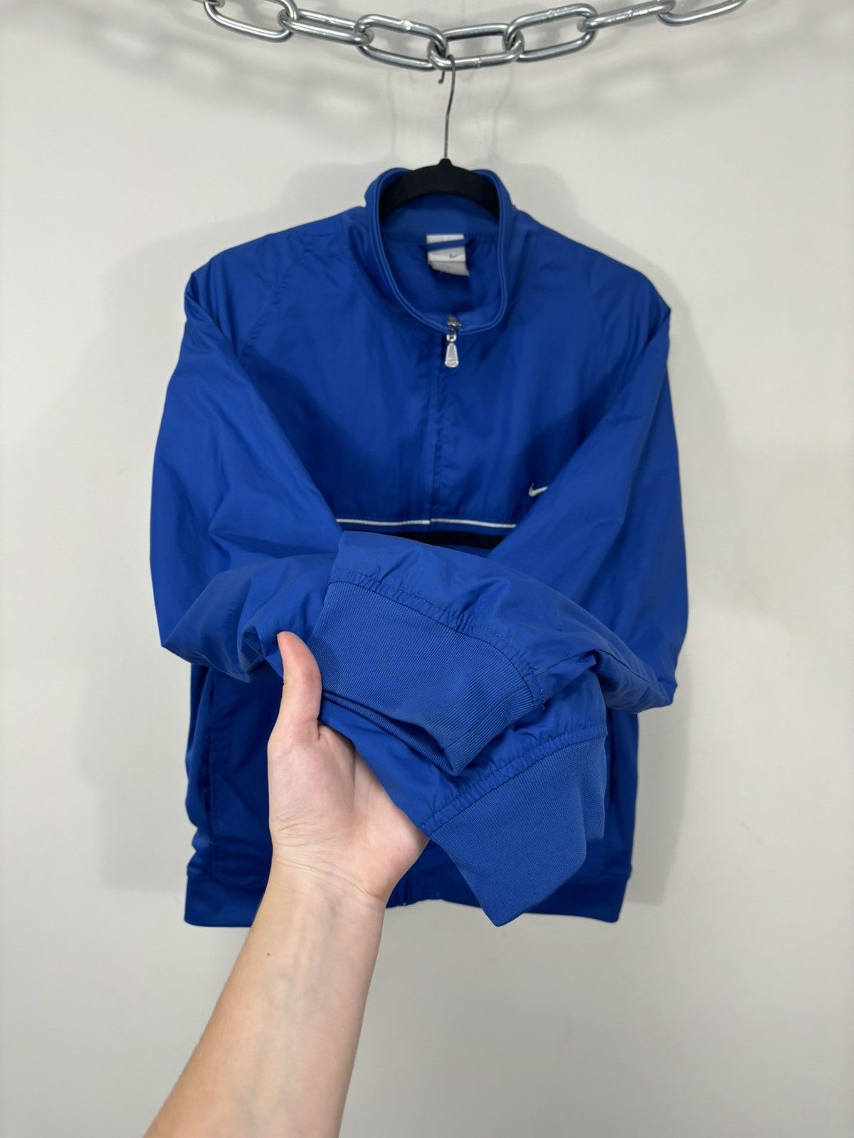 Nike Vintage Nike Y2K Blue Retro Hype Full Zip Track Jacket Size US L / EU 52-54 / 3 - 9 Thumbnail