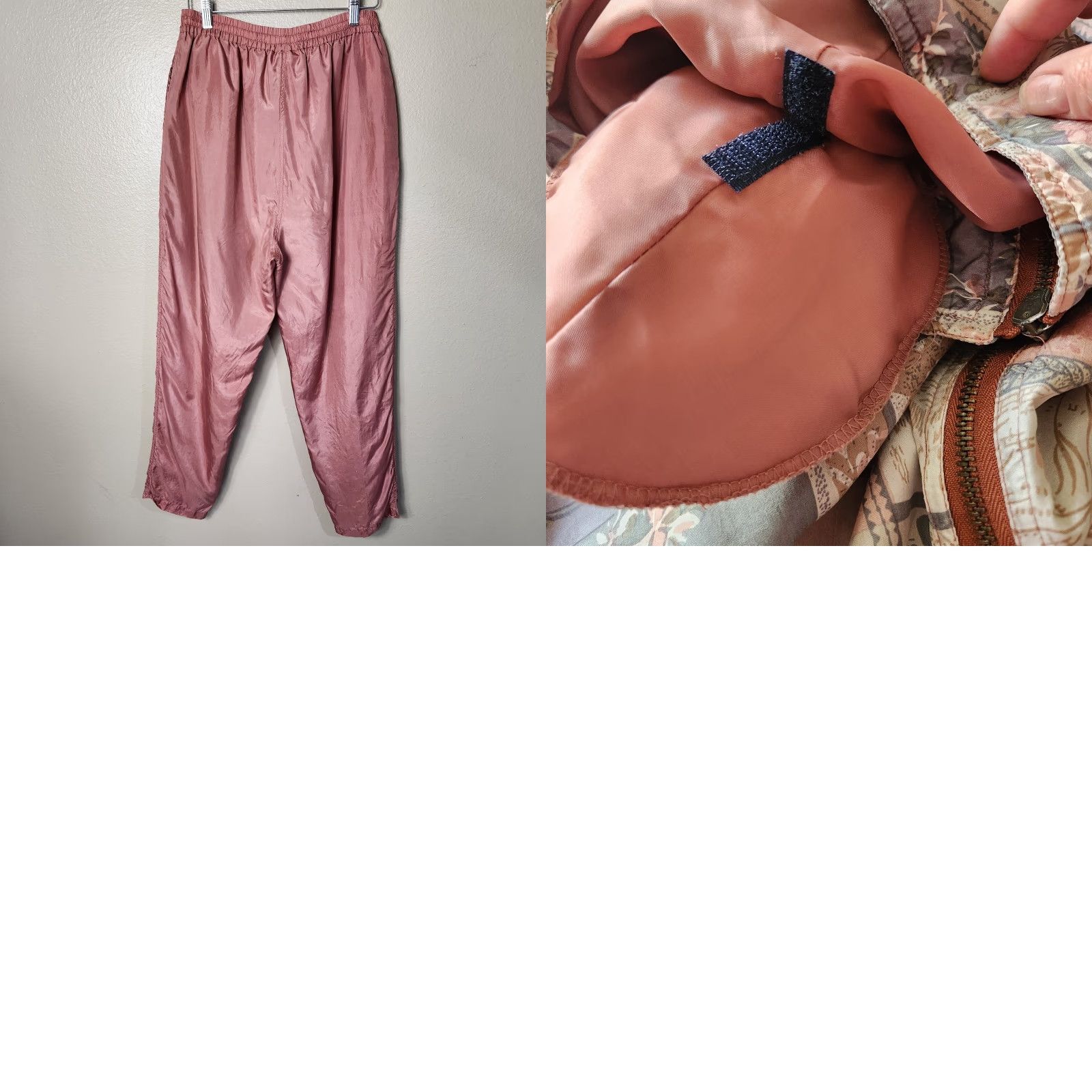 Vintage Vtg Stunt Womens Petite |LP| Pink 100% Silk 2 Piece Track Suit Size L / US 10 / IT 46 - 8 Thumbnail